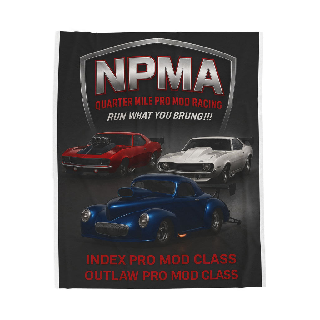 NPMA Racing Velveteen Plush Blanket – Cozy Throw for Racing Enthusiasts