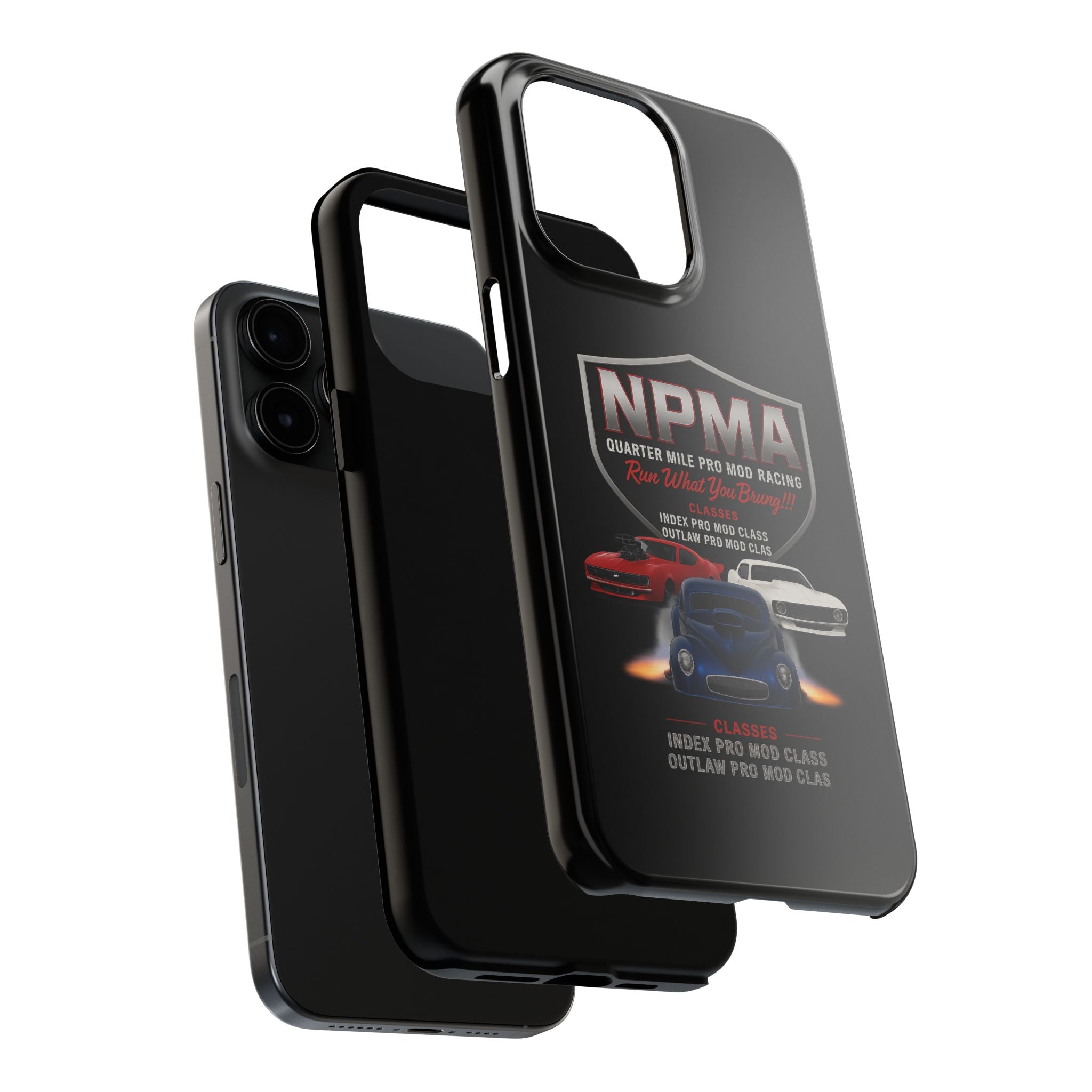 Racing-Themed Tough Phone Cases, Durable Phone Cover, Car Enthusiast Gift, Customizable Tech Accessories, NPMA Racing Merchandise