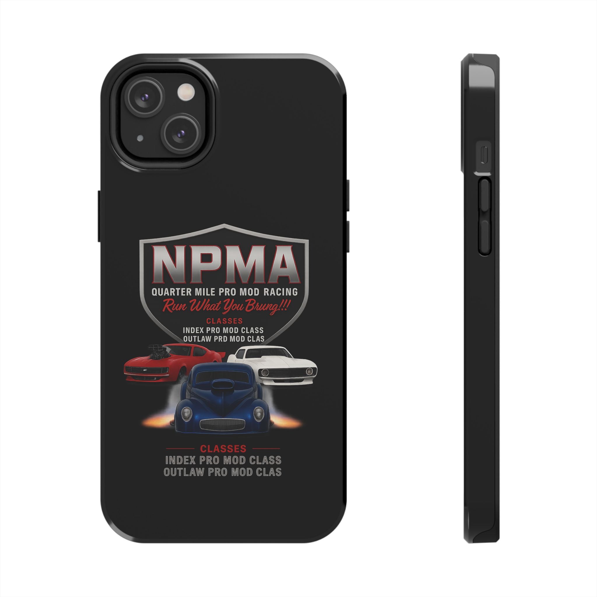 Racing-Themed Tough Phone Cases, Durable Phone Cover, Car Enthusiast Gift, Customizable Tech Accessories, NPMA Racing Merchandise
