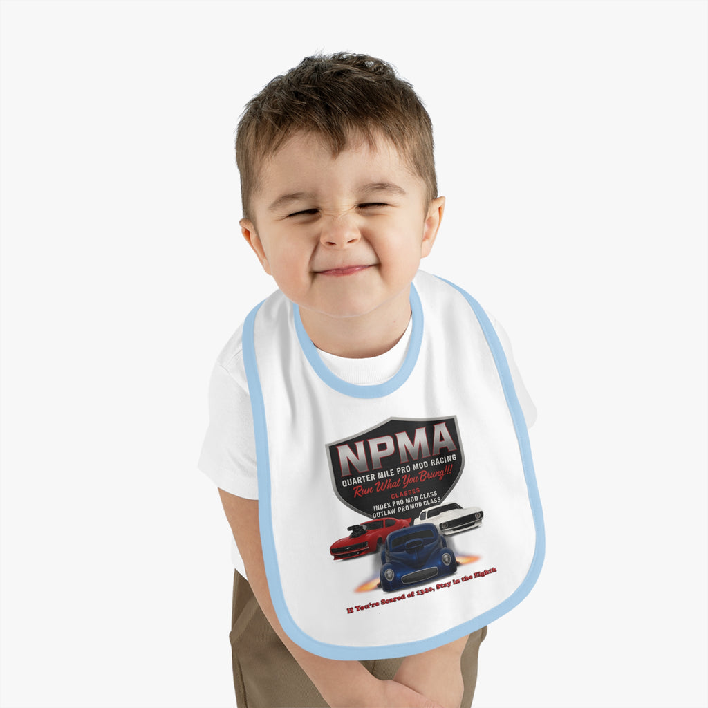 Racing Themed Baby Bib - NPMA Car Design