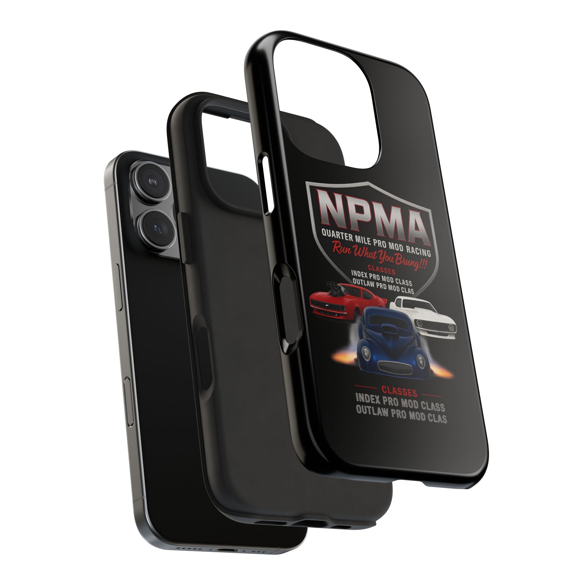 Racing-Themed Tough Phone Cases, Durable Phone Cover, Car Enthusiast Gift, Customizable Tech Accessories, NPMA Racing Merchandise