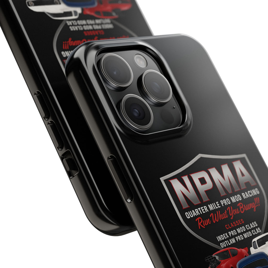 Racing-Themed Tough Phone Cases, Durable Phone Cover, Car Enthusiast Gift, Customizable Tech Accessories, NPMA Racing Merchandise
