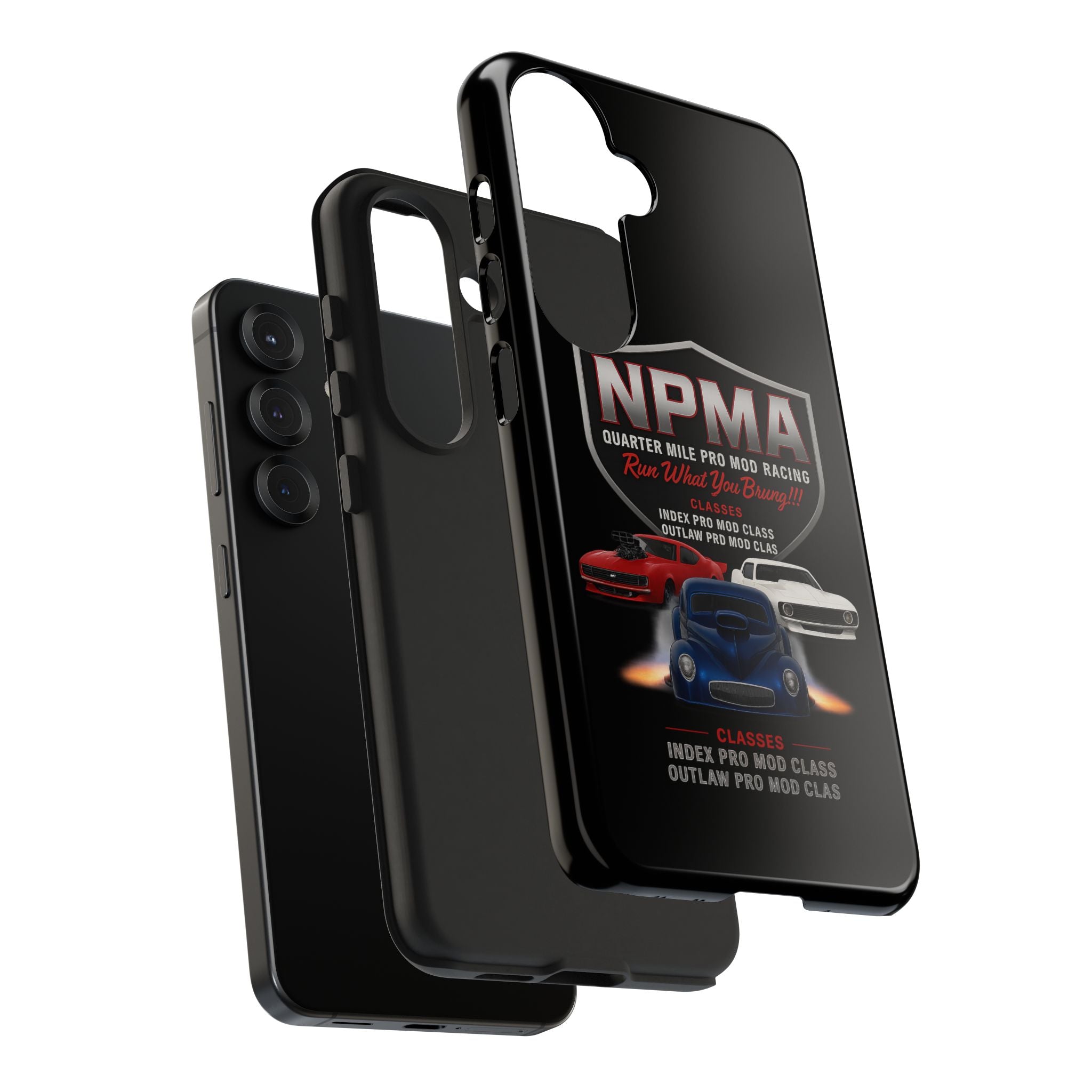 Racing-Themed Tough Phone Cases, Durable Phone Cover, Car Enthusiast Gift, Customizable Tech Accessories, NPMA Racing Merchandise