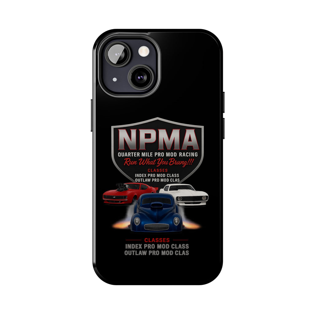 Racing-Themed Tough Phone Cases, Durable Phone Cover, Car Enthusiast Gift, Customizable Tech Accessories, NPMA Racing Merchandise