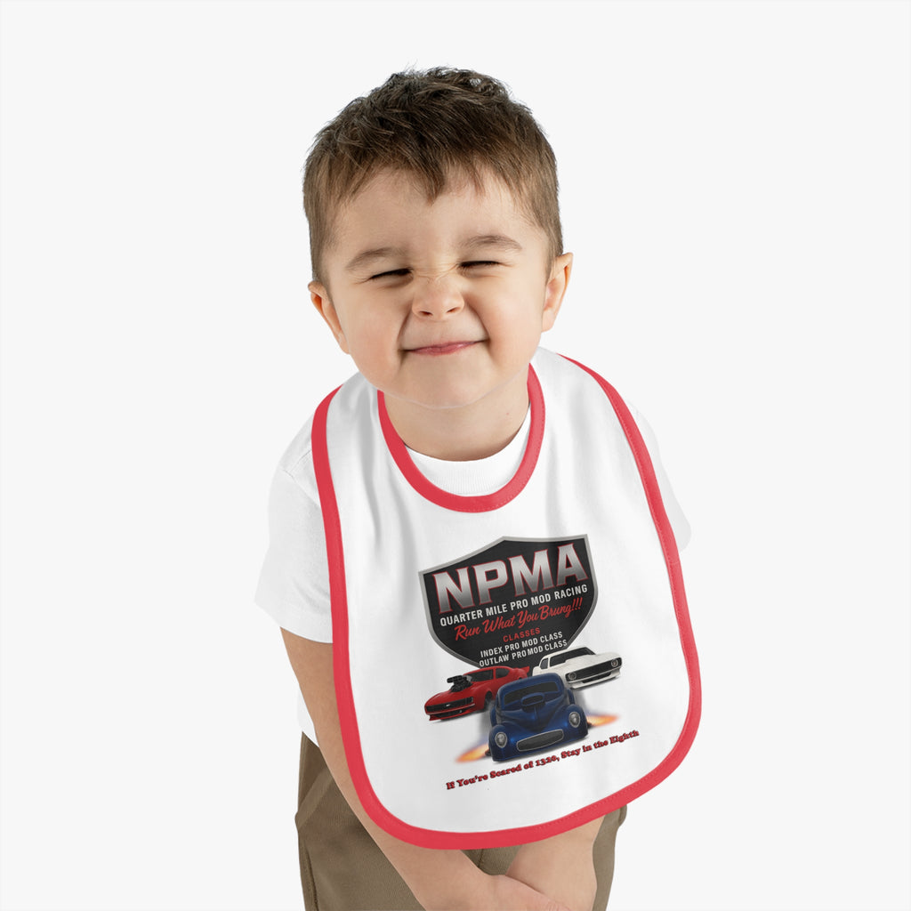 Racing Themed Baby Bib - NPMA Car Design