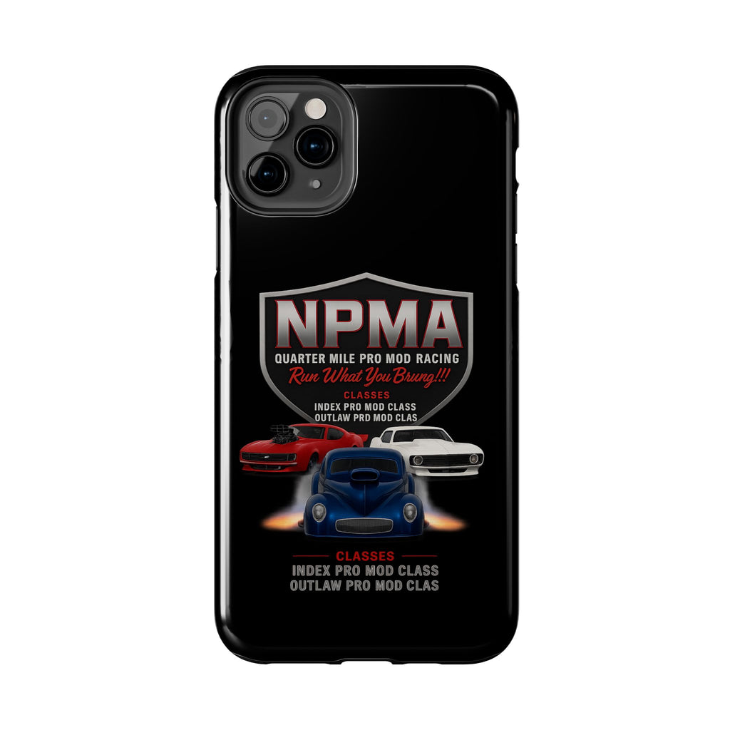 Racing-Themed Tough Phone Cases, Durable Phone Cover, Car Enthusiast Gift, Customizable Tech Accessories, NPMA Racing Merchandise