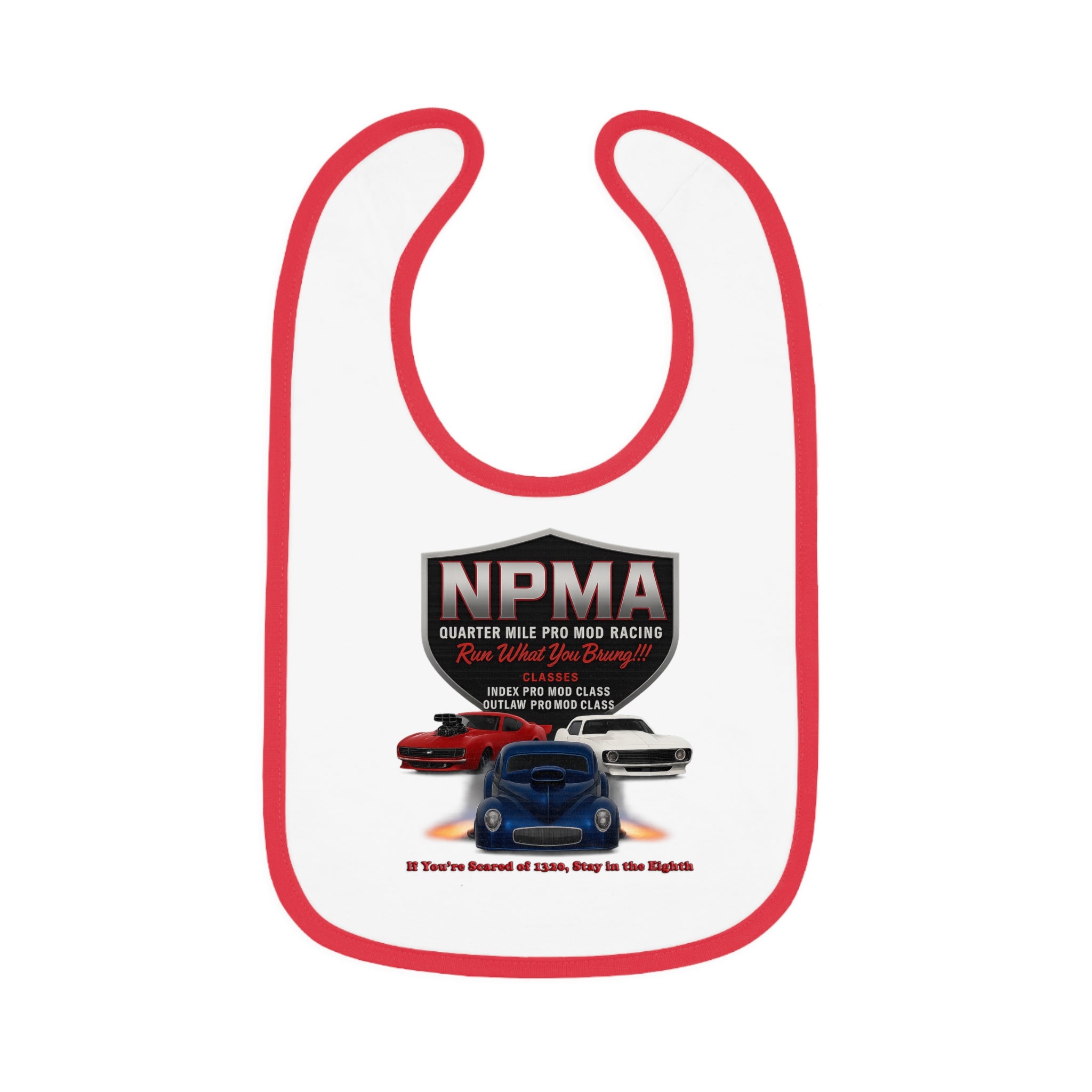 Racing Themed Baby Bib - NPMA Car Design