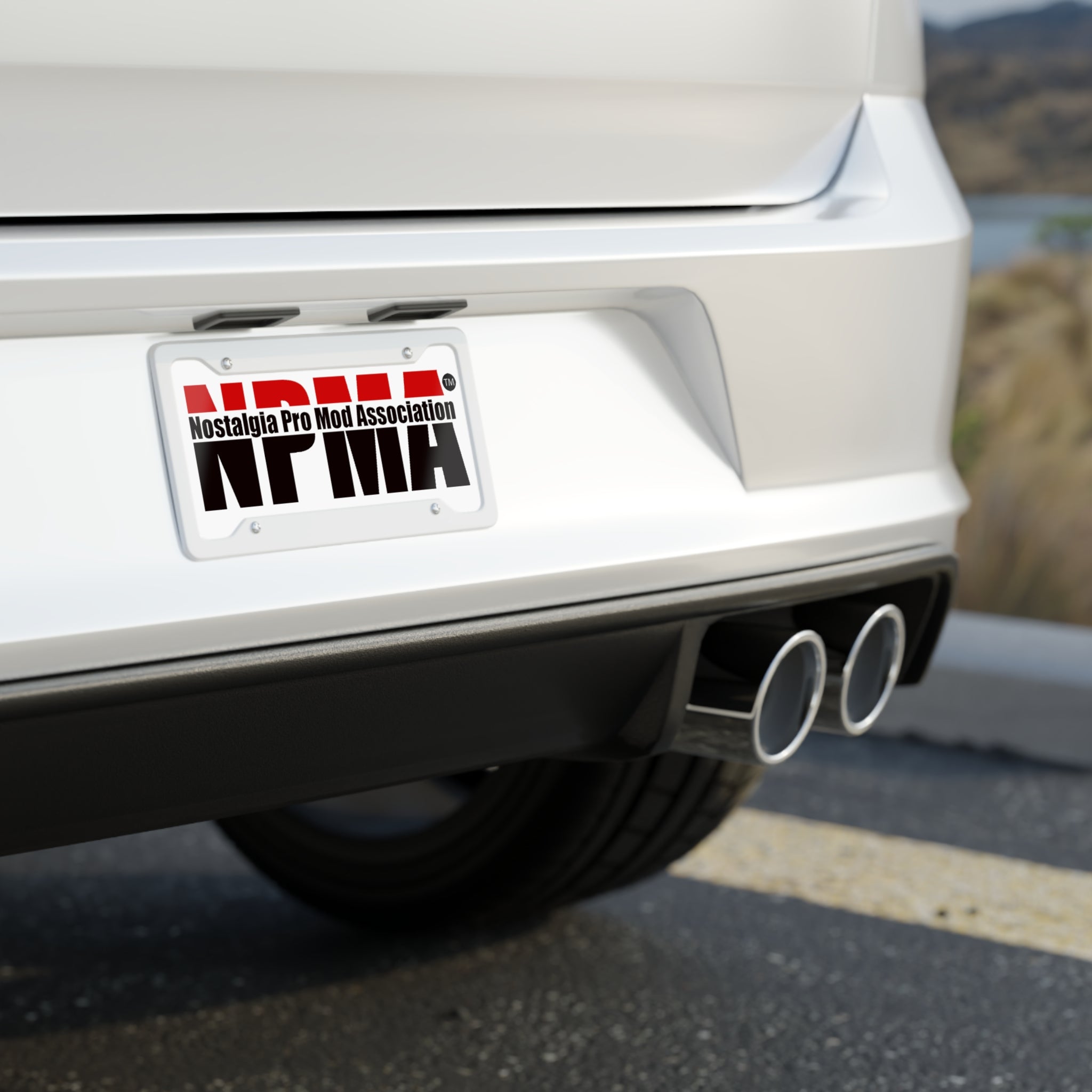 Customizable License Plate for Nostalgia Pro Mod Association Fans