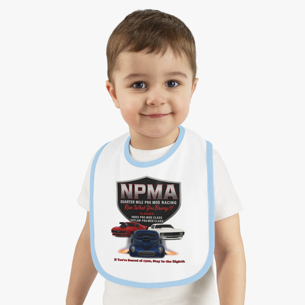Racing Themed Baby Bib - NPMA Car Design