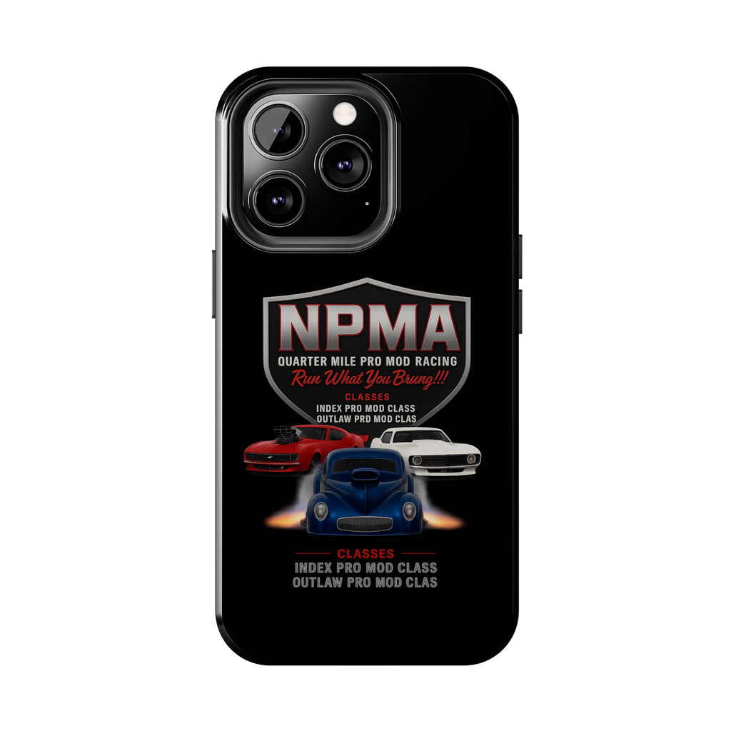 Racing-Themed Tough Phone Cases, Durable Phone Cover, Car Enthusiast Gift, Customizable Tech Accessories, NPMA Racing Merchandise