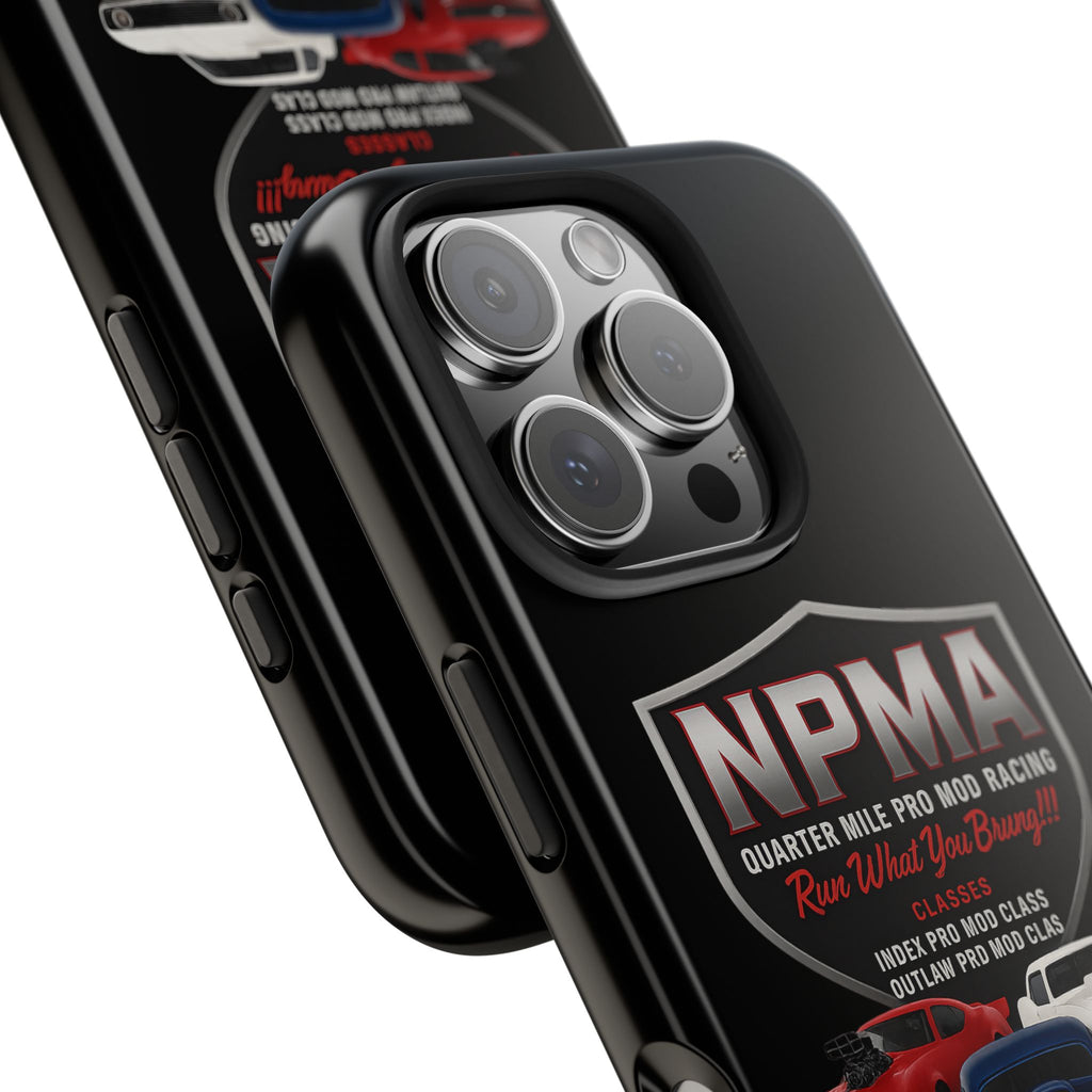 Racing-Themed Tough Phone Cases, Durable Phone Cover, Car Enthusiast Gift, Customizable Tech Accessories, NPMA Racing Merchandise