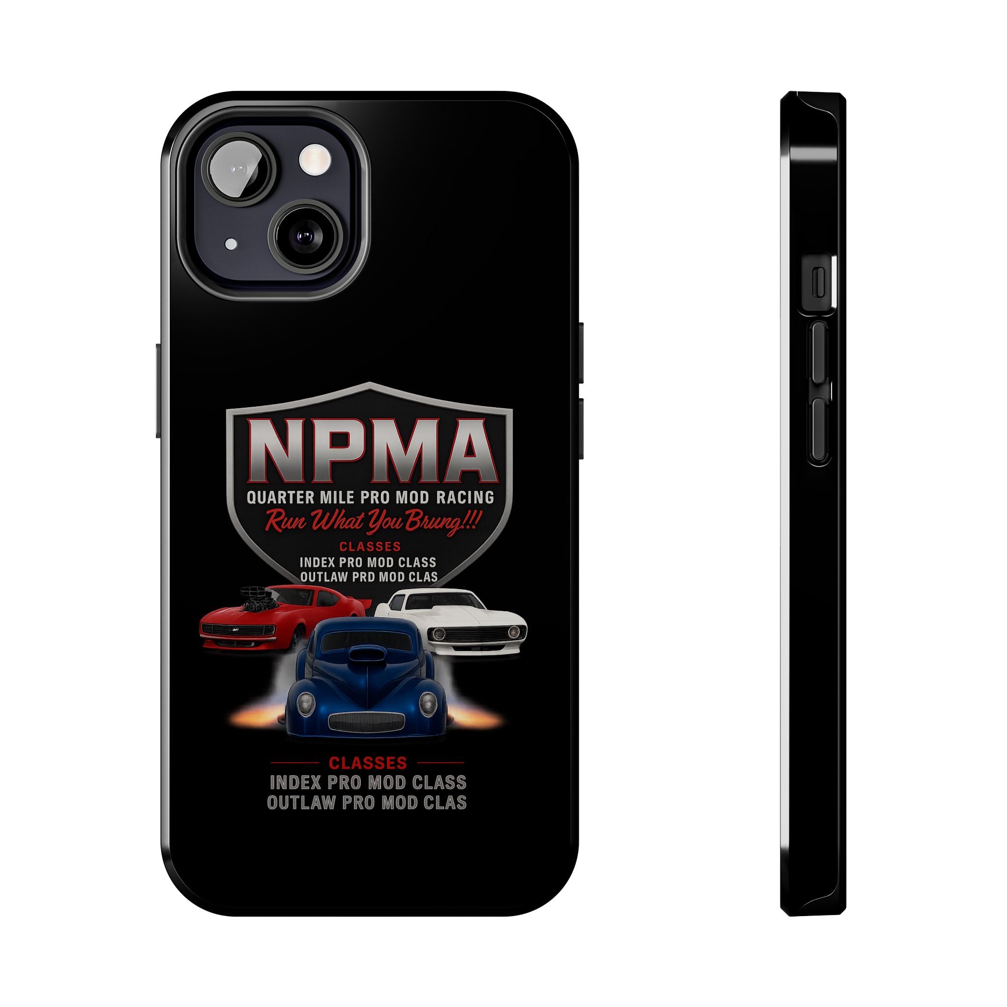 Racing-Themed Tough Phone Cases, Durable Phone Cover, Car Enthusiast Gift, Customizable Tech Accessories, NPMA Racing Merchandise