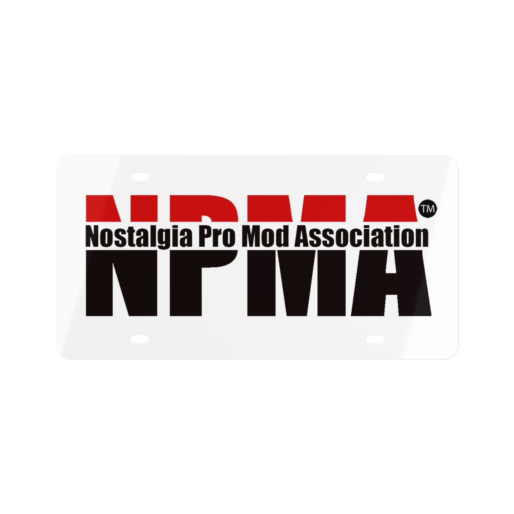 Customizable License Plate for Nostalgia Pro Mod Association Fans
