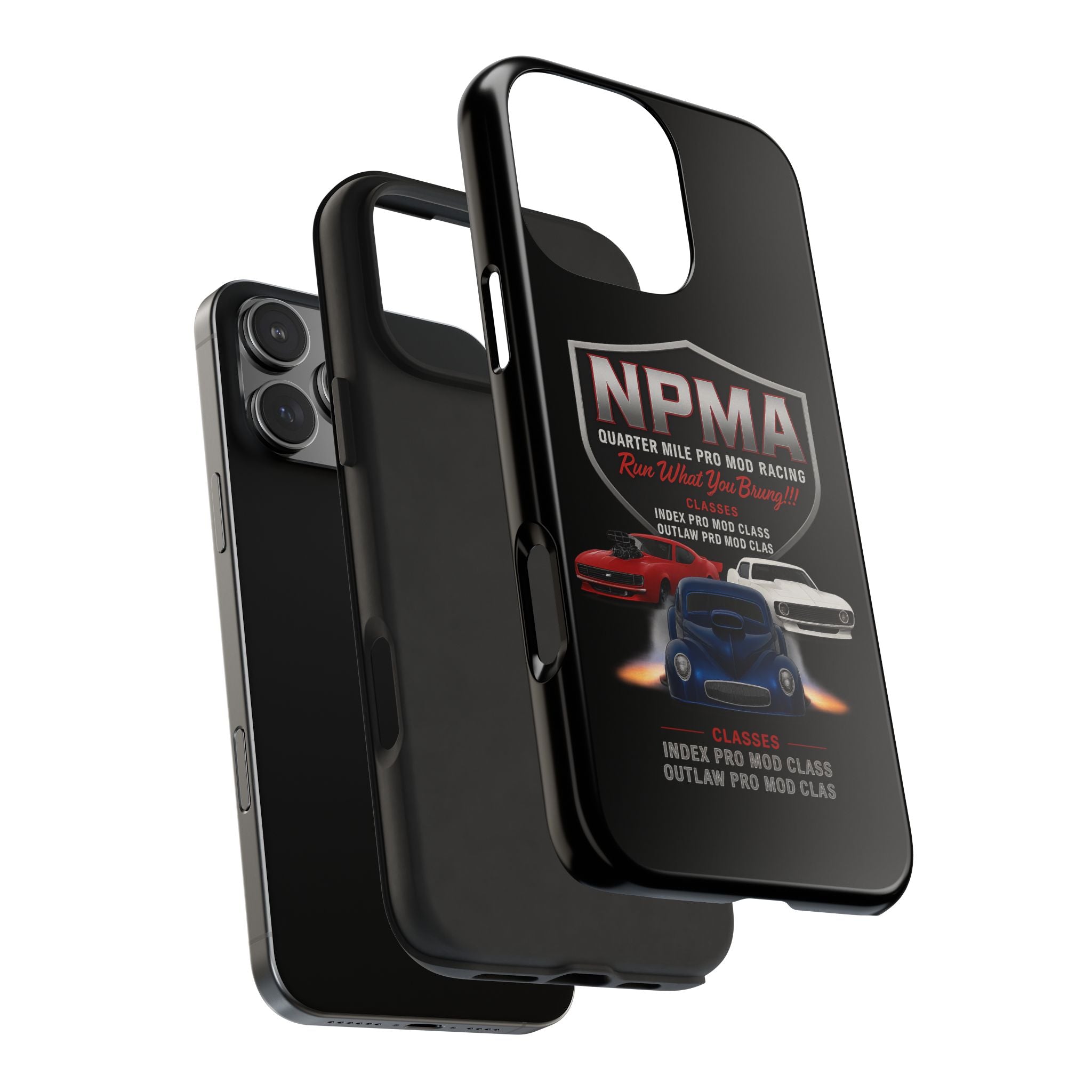 Racing-Themed Tough Phone Cases, Durable Phone Cover, Car Enthusiast Gift, Customizable Tech Accessories, NPMA Racing Merchandise