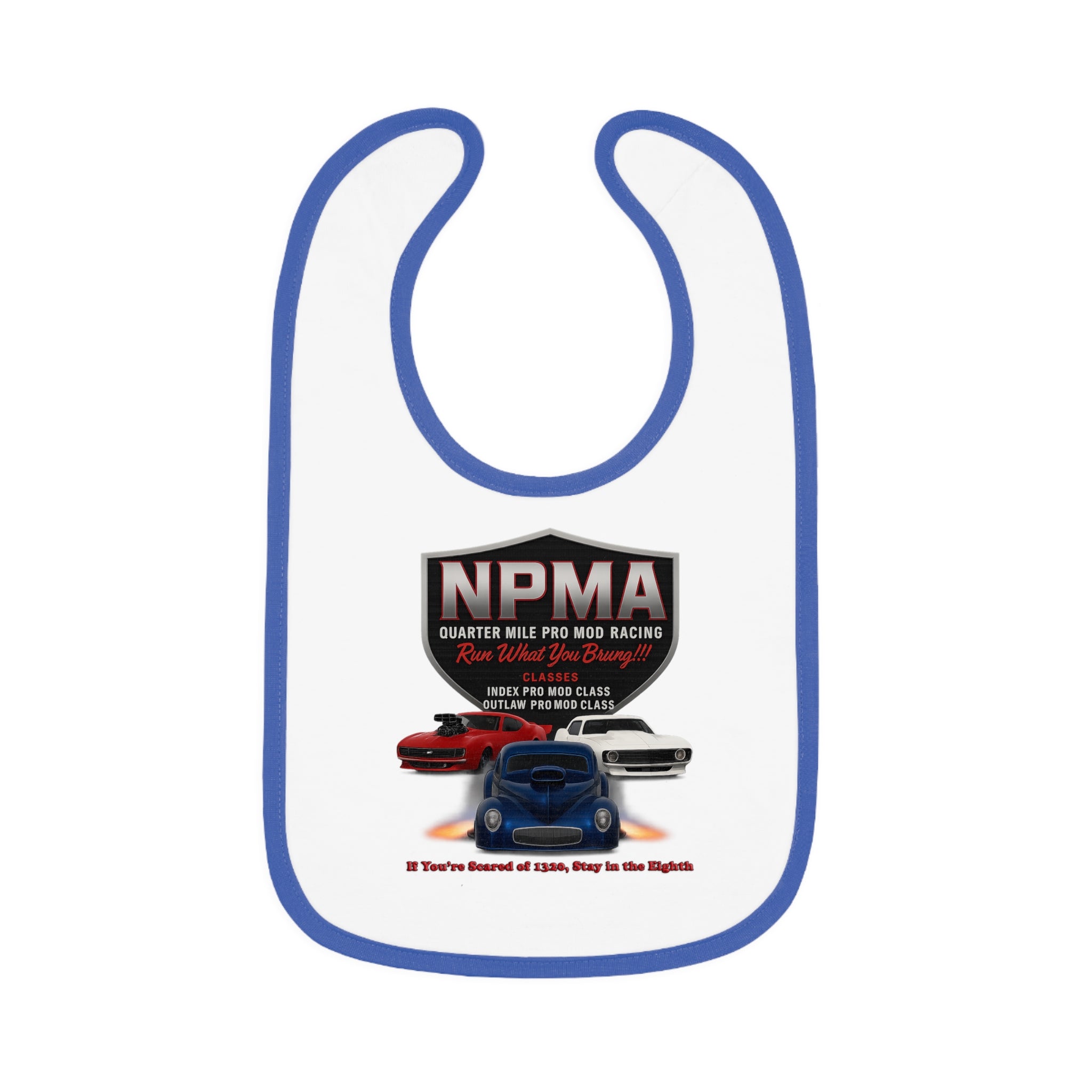 Racing Themed Baby Bib - NPMA Car Design
