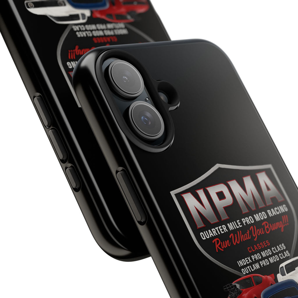 Racing-Themed Tough Phone Cases, Durable Phone Cover, Car Enthusiast Gift, Customizable Tech Accessories, NPMA Racing Merchandise