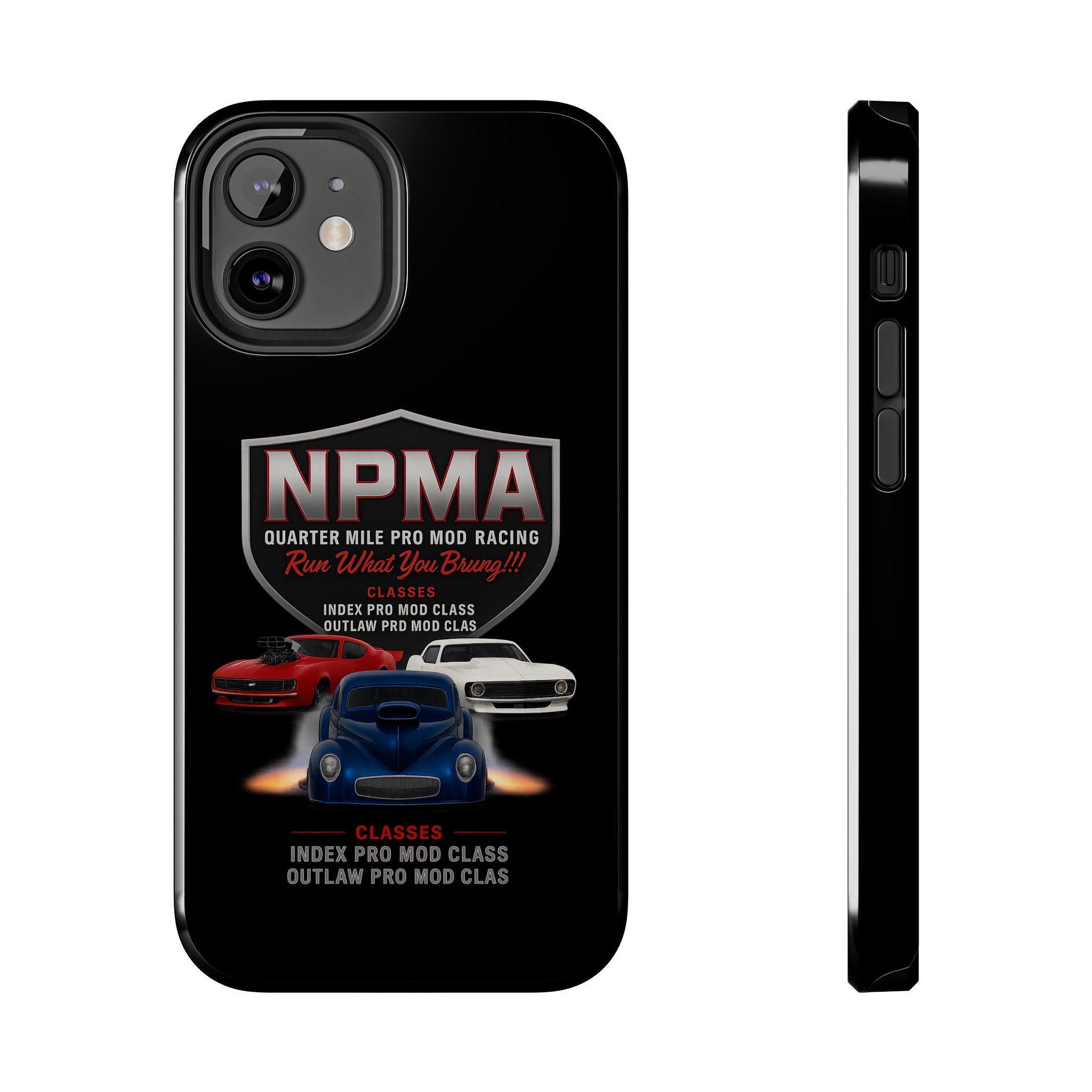 Racing-Themed Tough Phone Cases, Durable Phone Cover, Car Enthusiast Gift, Customizable Tech Accessories, NPMA Racing Merchandise