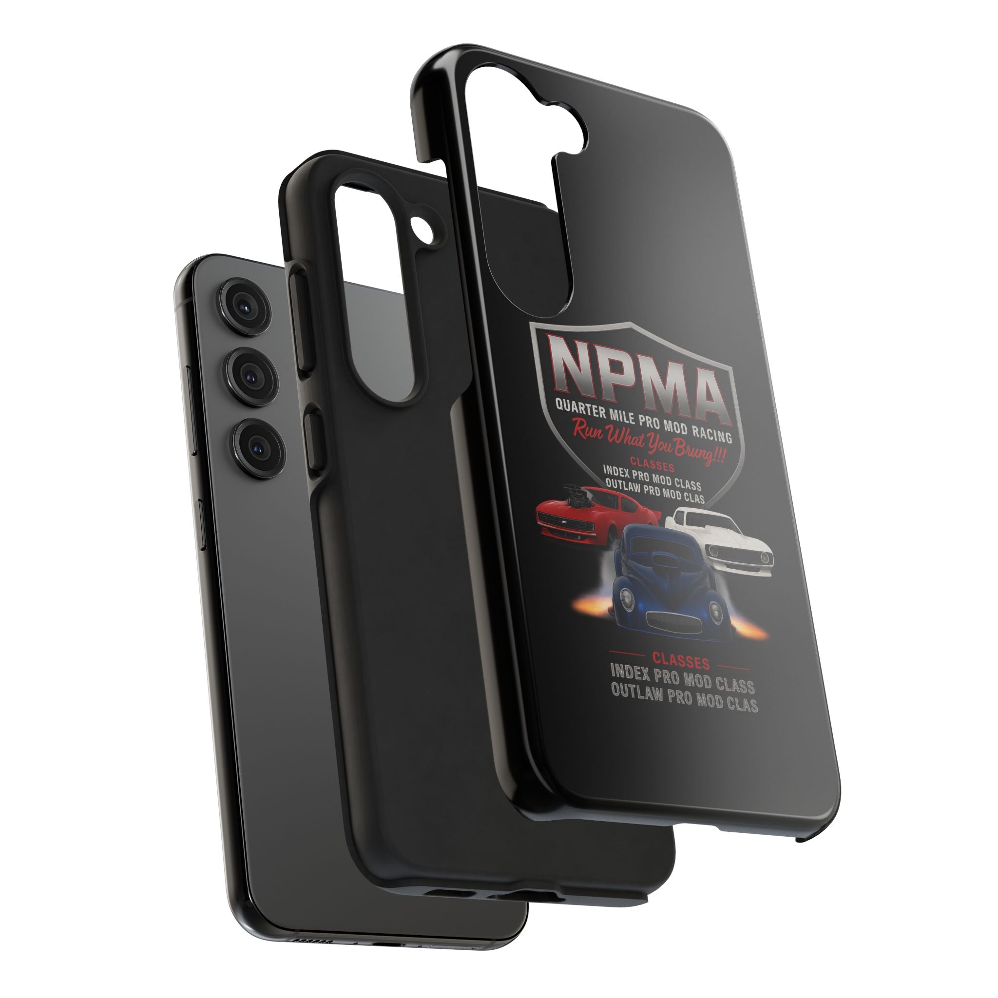 Racing-Themed Tough Phone Cases, Durable Phone Cover, Car Enthusiast Gift, Customizable Tech Accessories, NPMA Racing Merchandise