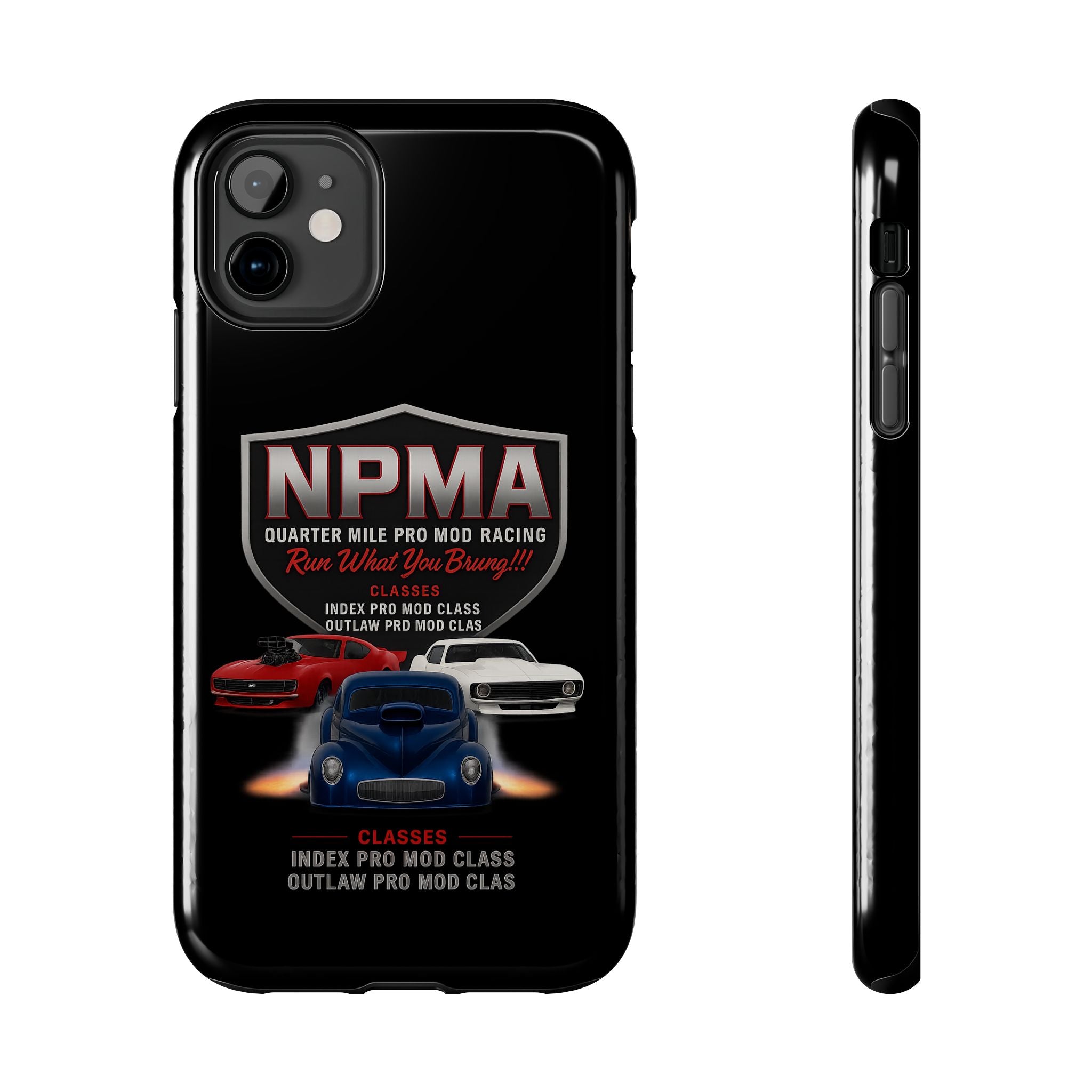 Racing-Themed Tough Phone Cases, Durable Phone Cover, Car Enthusiast Gift, Customizable Tech Accessories, NPMA Racing Merchandise