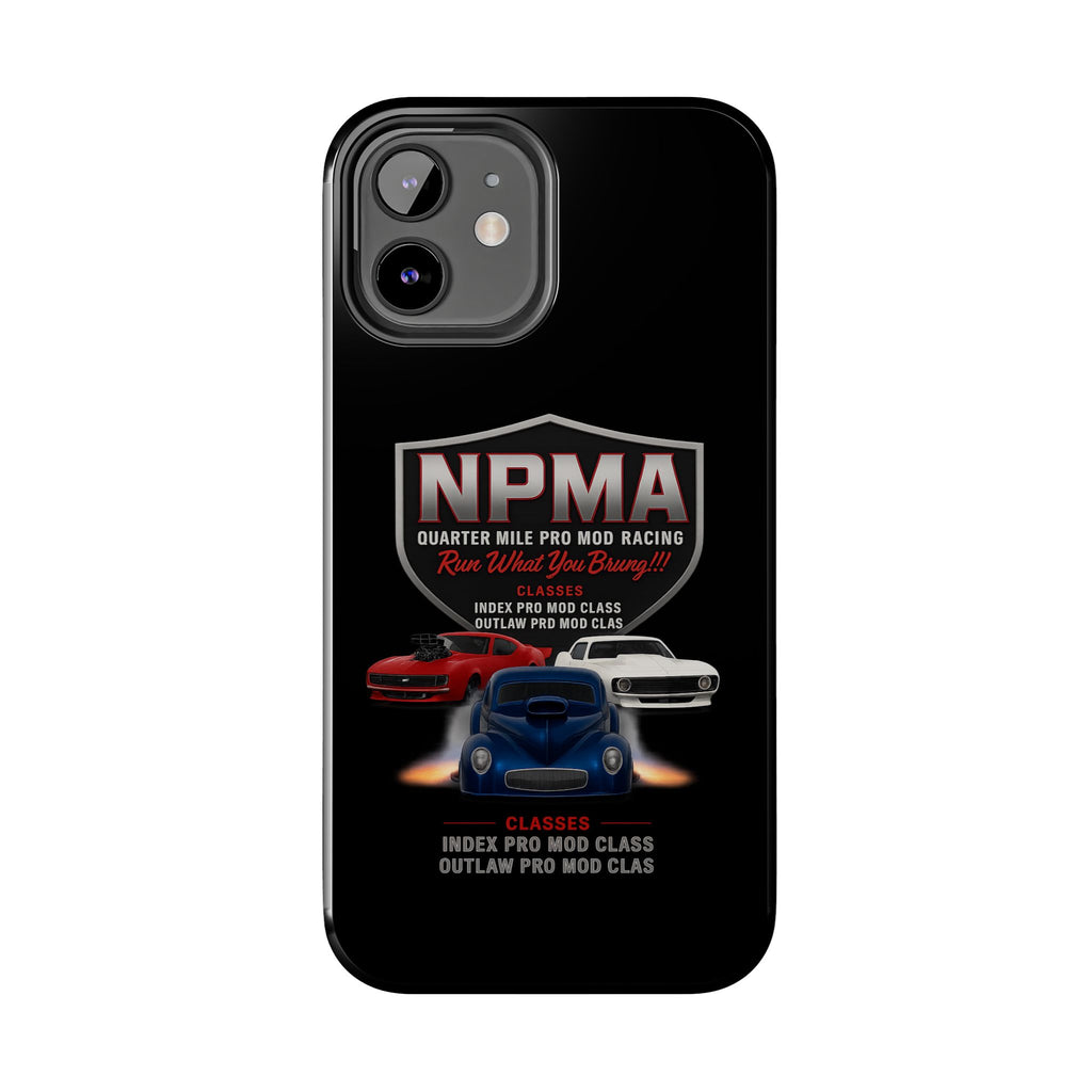 Racing-Themed Tough Phone Cases, Durable Phone Cover, Car Enthusiast Gift, Customizable Tech Accessories, NPMA Racing Merchandise