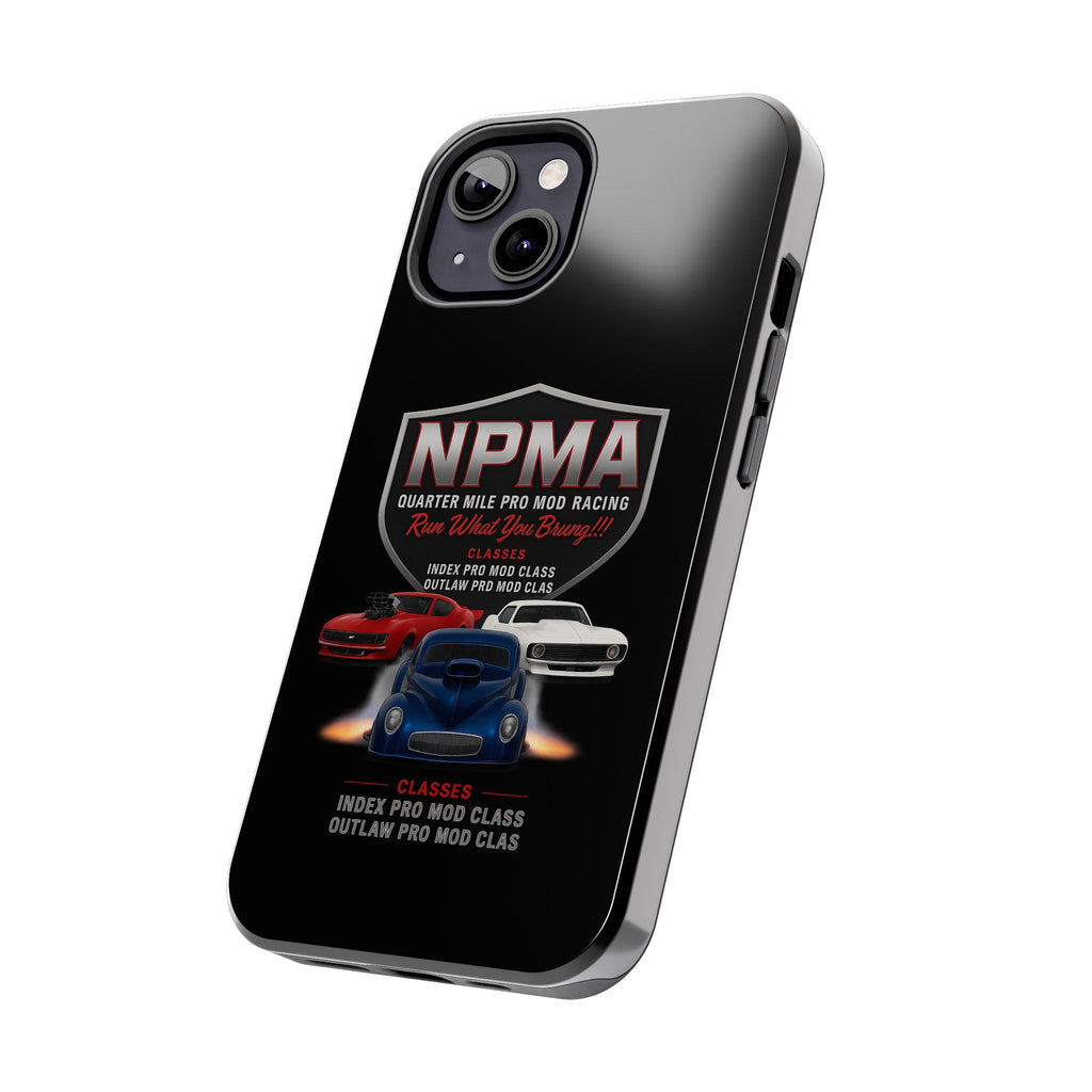 Racing-Themed Tough Phone Cases, Durable Phone Cover, Car Enthusiast Gift, Customizable Tech Accessories, NPMA Racing Merchandise