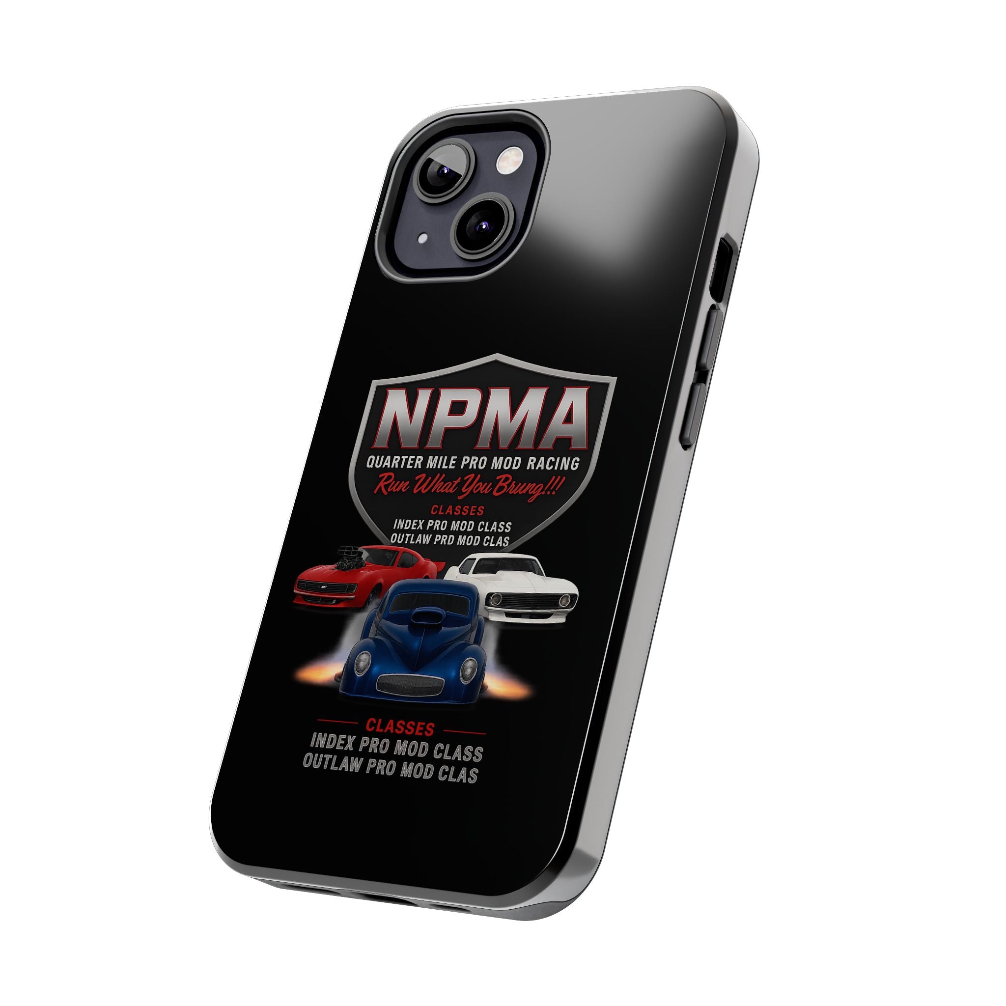 Racing-Themed Tough Phone Cases, Durable Phone Cover, Car Enthusiast Gift, Customizable Tech Accessories, NPMA Racing Merchandise