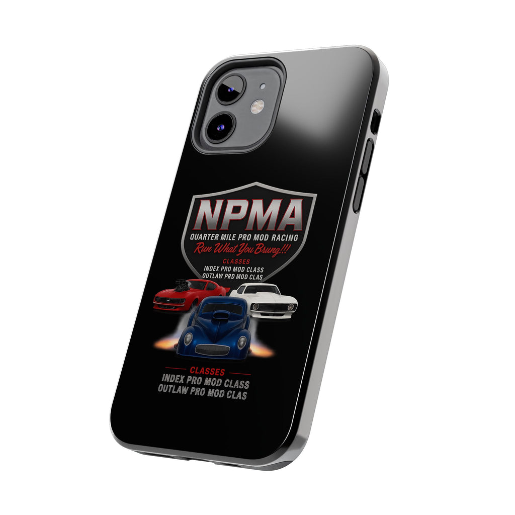 Racing-Themed Tough Phone Cases, Durable Phone Cover, Car Enthusiast Gift, Customizable Tech Accessories, NPMA Racing Merchandise