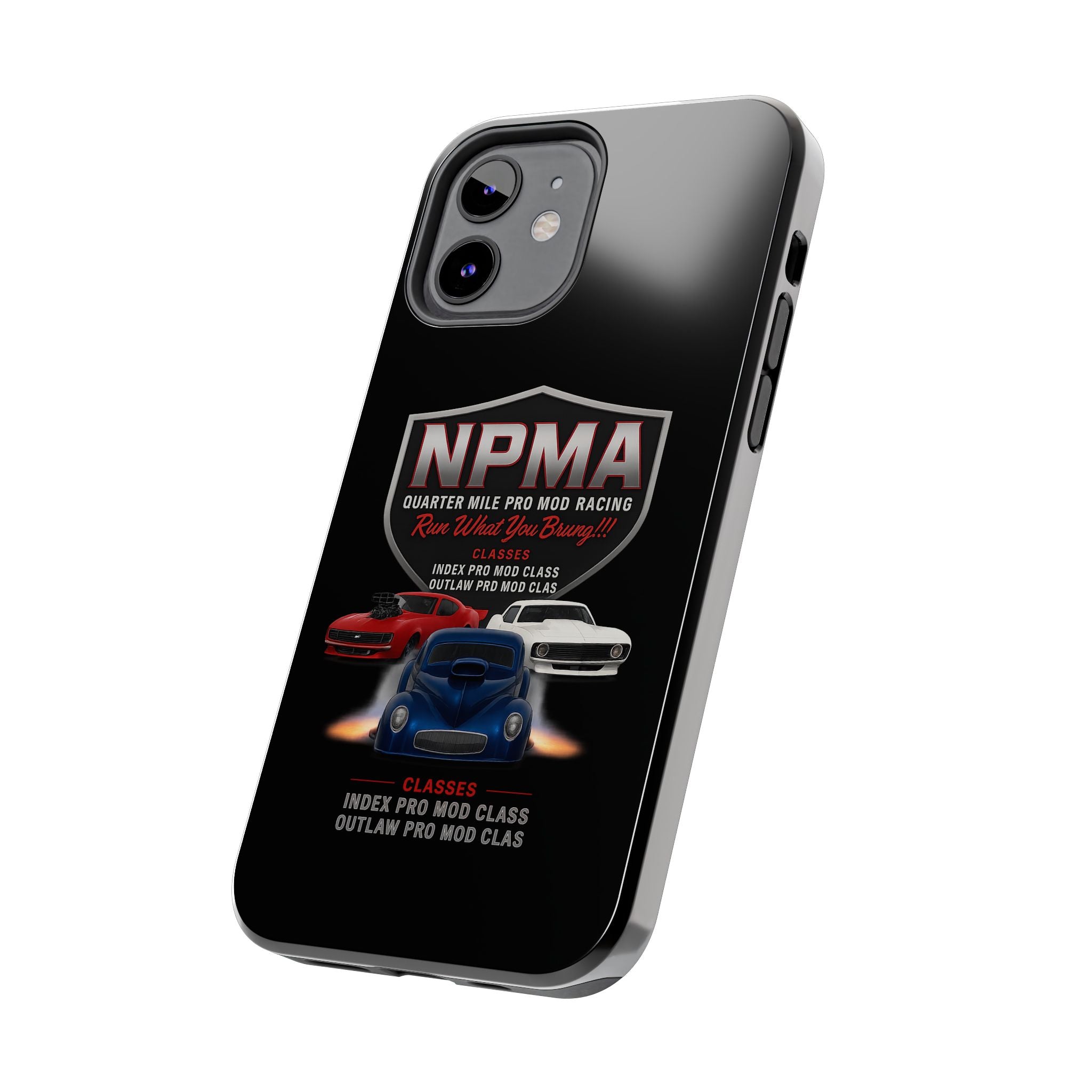 Racing-Themed Tough Phone Cases, Durable Phone Cover, Car Enthusiast Gift, Customizable Tech Accessories, NPMA Racing Merchandise