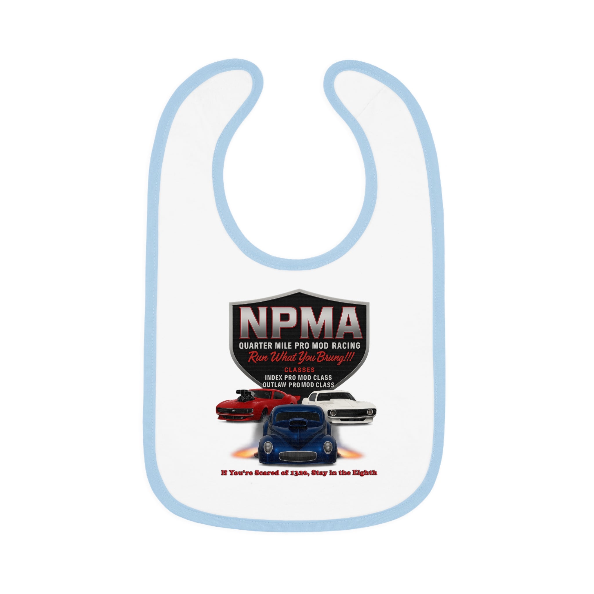 Racing Themed Baby Bib - NPMA Car Design