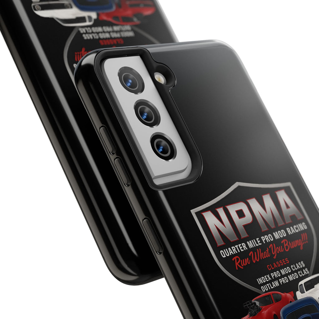 Racing-Themed Tough Phone Cases, Durable Phone Cover, Car Enthusiast Gift, Customizable Tech Accessories, NPMA Racing Merchandise