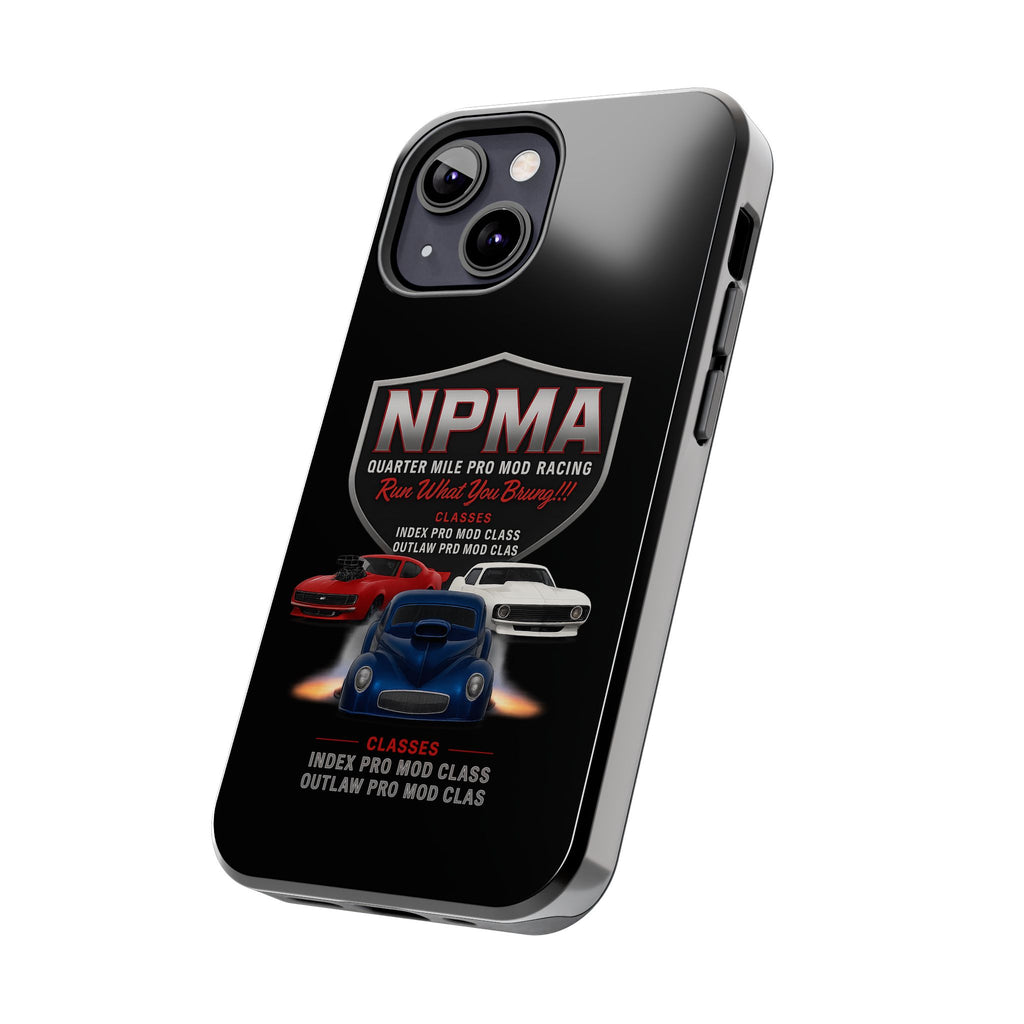 Racing-Themed Tough Phone Cases, Durable Phone Cover, Car Enthusiast Gift, Customizable Tech Accessories, NPMA Racing Merchandise