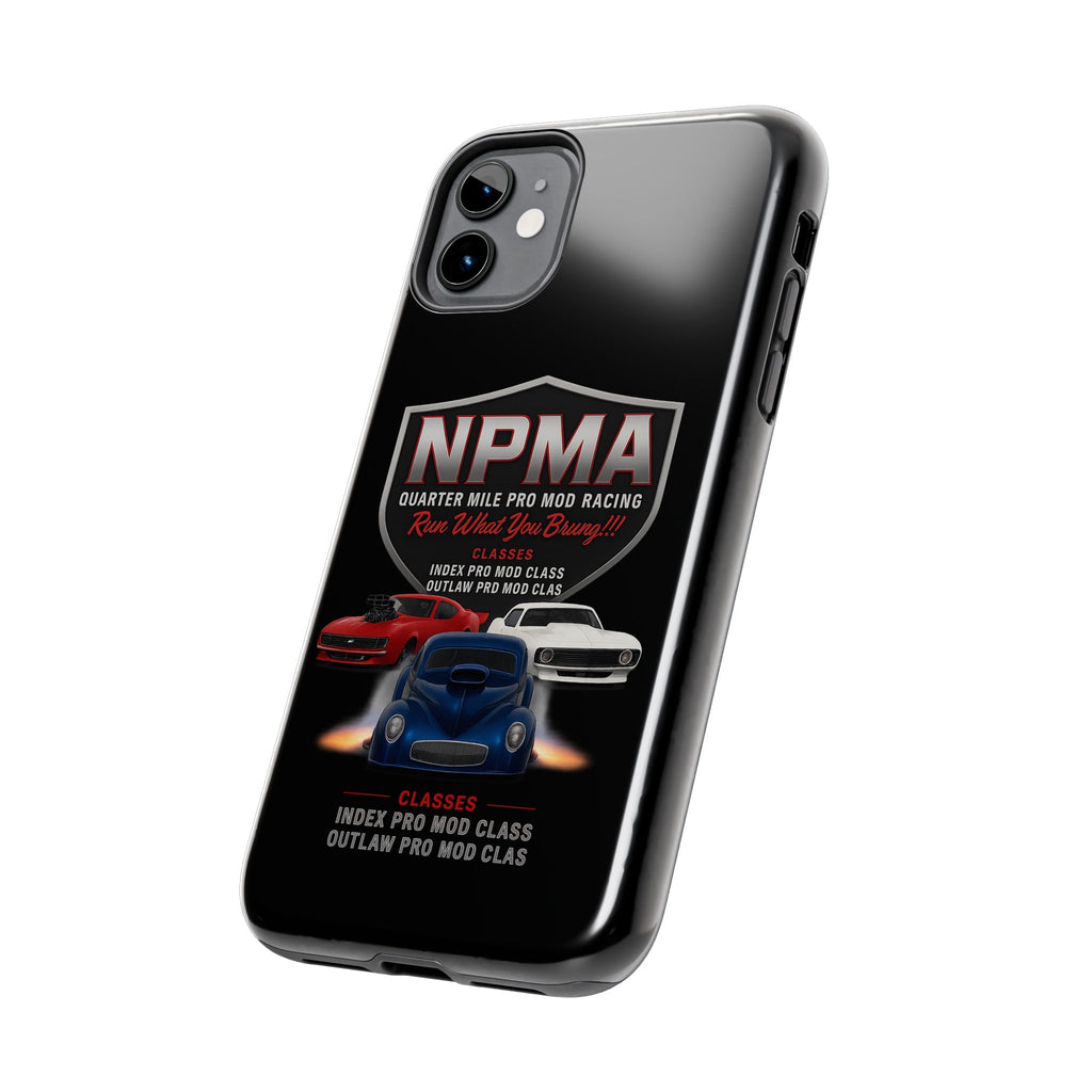 Racing-Themed Tough Phone Cases, Durable Phone Cover, Car Enthusiast Gift, Customizable Tech Accessories, NPMA Racing Merchandise