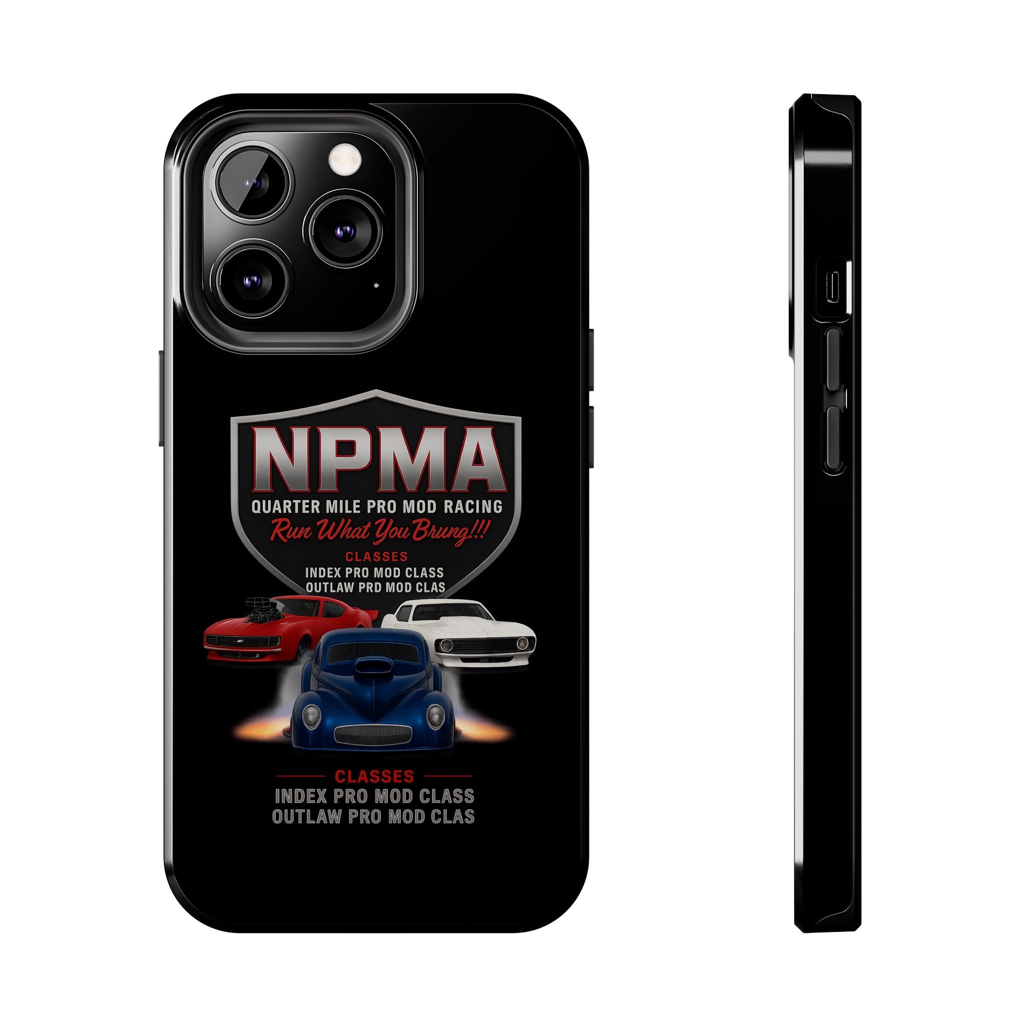 Racing-Themed Tough Phone Cases, Durable Phone Cover, Car Enthusiast Gift, Customizable Tech Accessories, NPMA Racing Merchandise