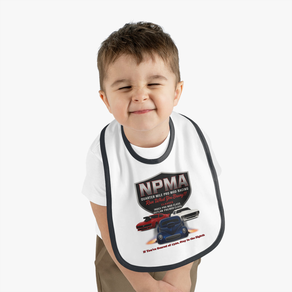 Racing Themed Baby Bib - NPMA Car Design