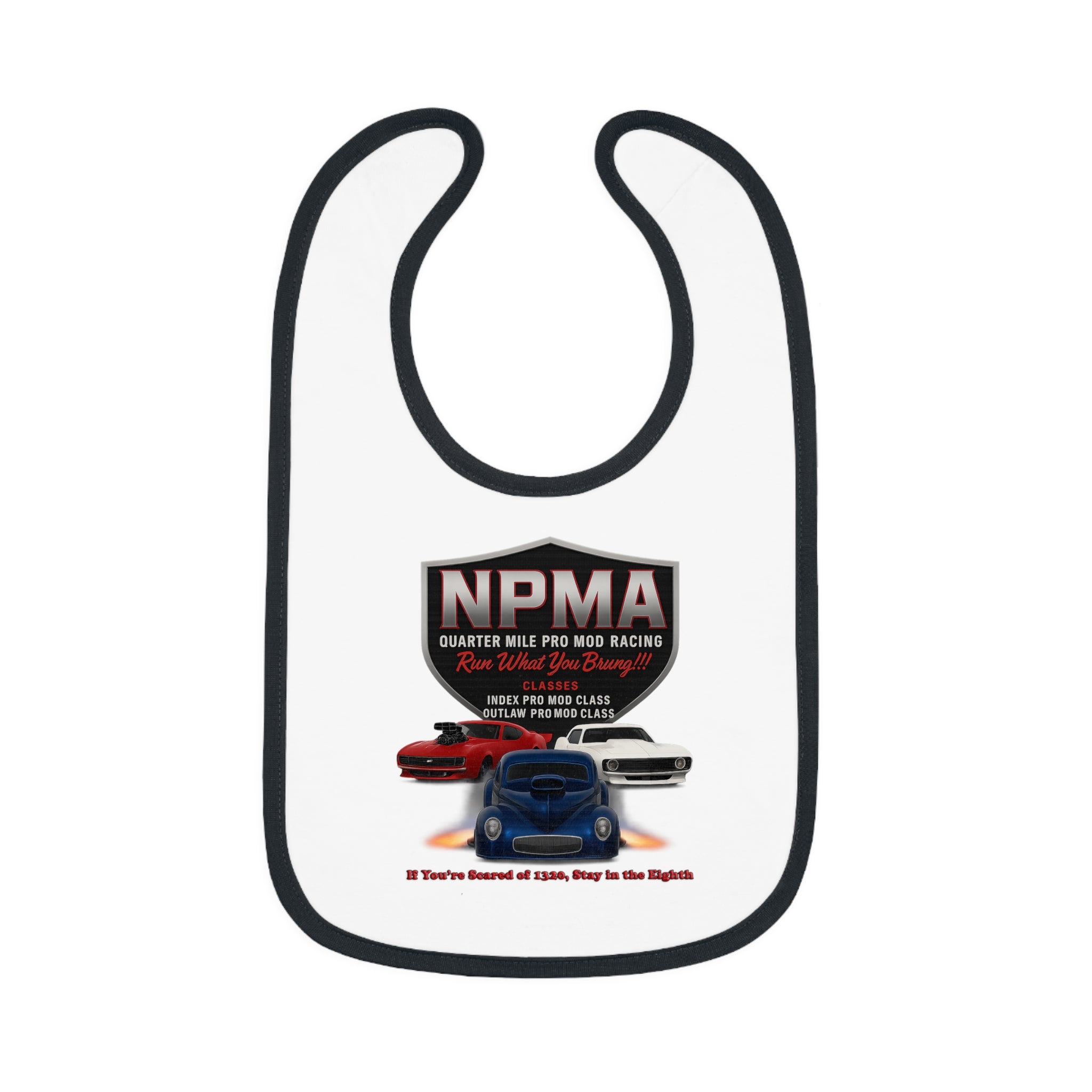 Racing Themed Baby Bib - NPMA Car Design