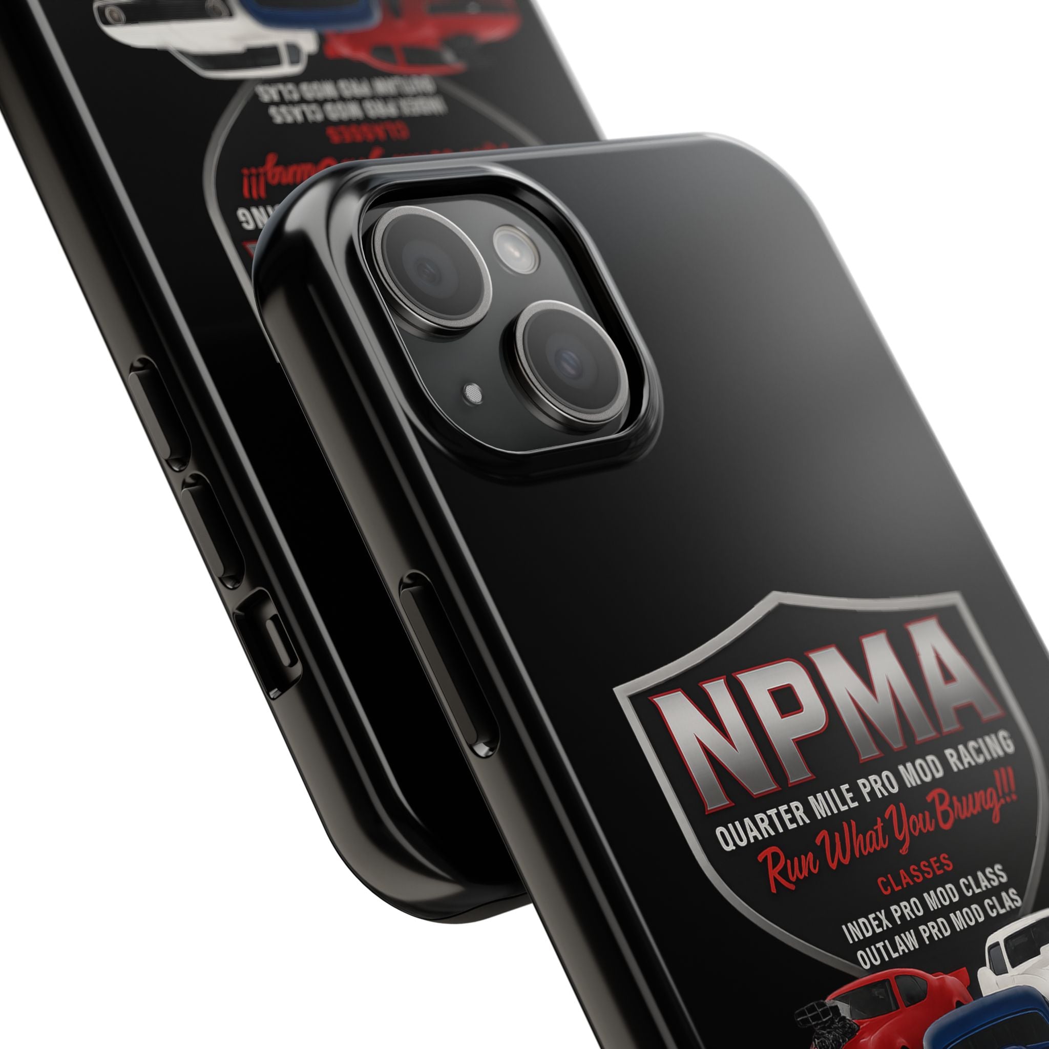 Racing-Themed Tough Phone Cases, Durable Phone Cover, Car Enthusiast Gift, Customizable Tech Accessories, NPMA Racing Merchandise