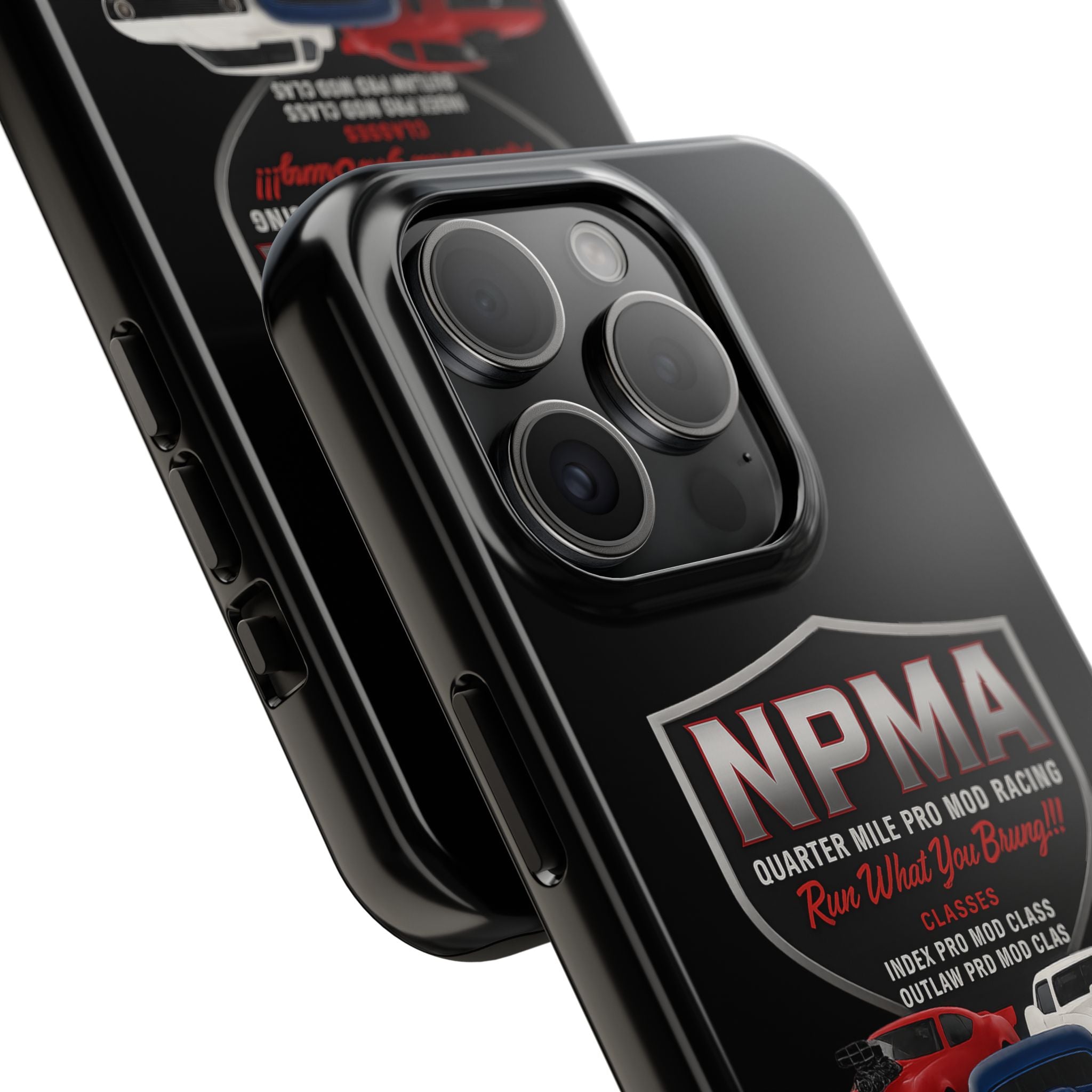 Racing-Themed Tough Phone Cases, Durable Phone Cover, Car Enthusiast Gift, Customizable Tech Accessories, NPMA Racing Merchandise