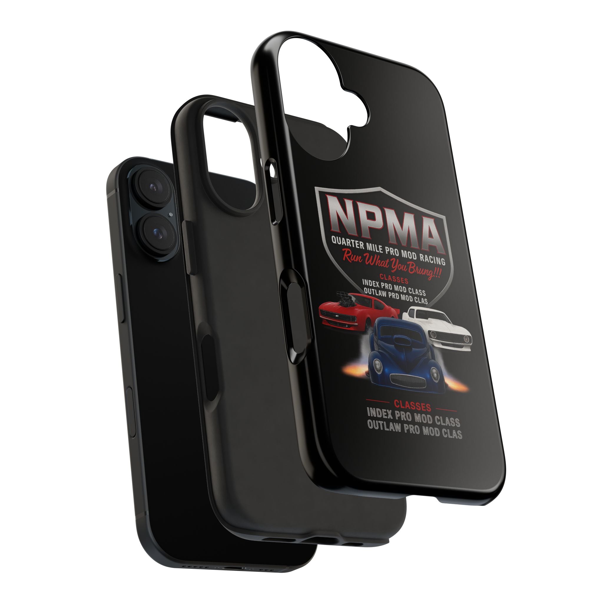 Racing-Themed Tough Phone Cases, Durable Phone Cover, Car Enthusiast Gift, Customizable Tech Accessories, NPMA Racing Merchandise