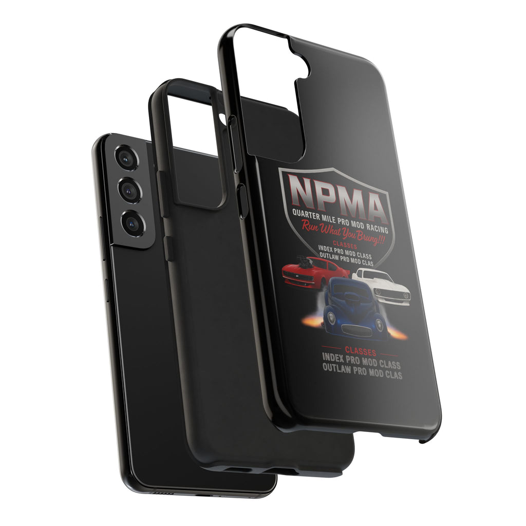Racing-Themed Tough Phone Cases, Durable Phone Cover, Car Enthusiast Gift, Customizable Tech Accessories, NPMA Racing Merchandise