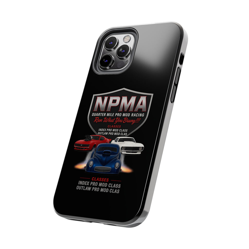 Racing-Themed Tough Phone Cases, Durable Phone Cover, Car Enthusiast Gift, Customizable Tech Accessories, NPMA Racing Merchandise