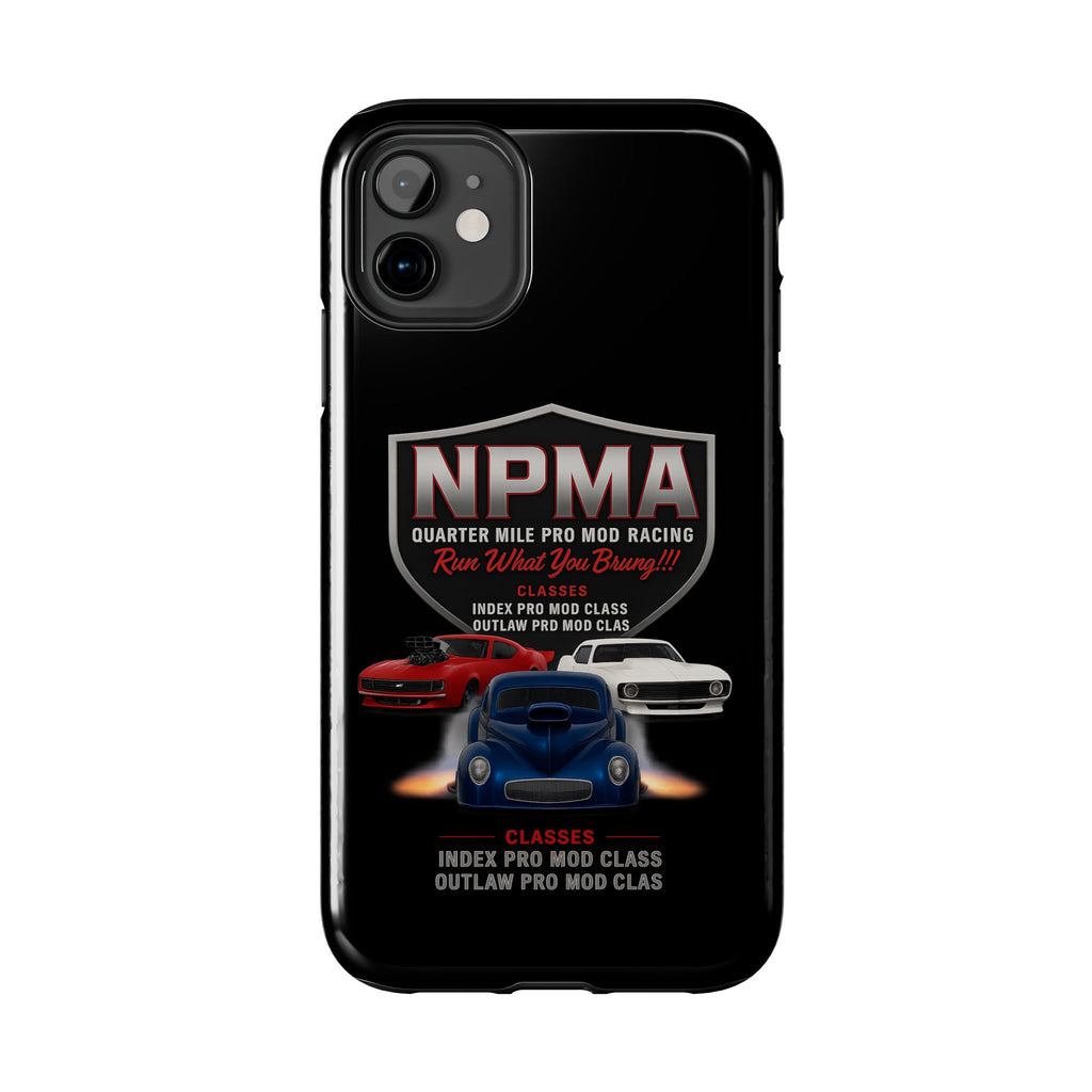 Racing-Themed Tough Phone Cases, Durable Phone Cover, Car Enthusiast Gift, Customizable Tech Accessories, NPMA Racing Merchandise