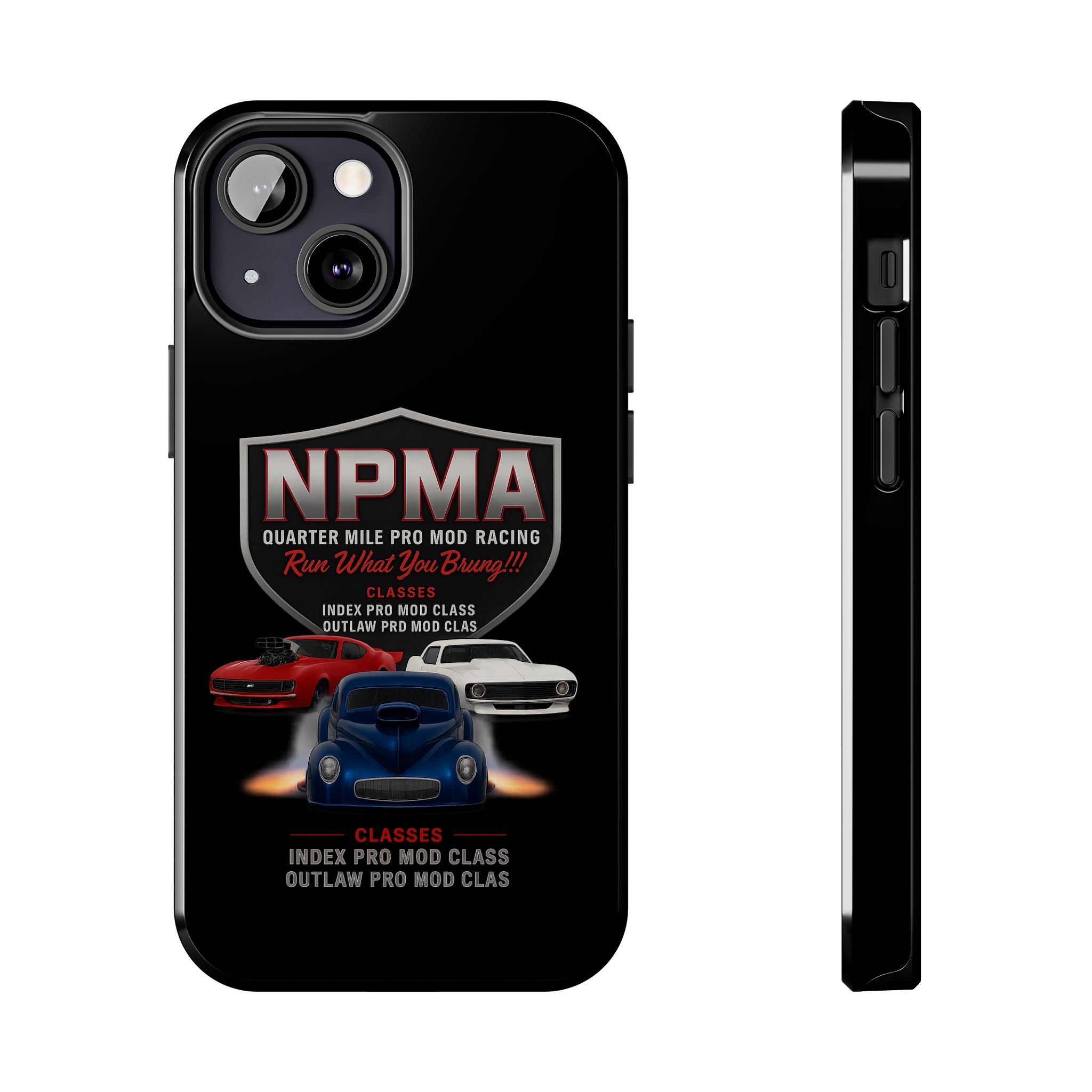 Racing-Themed Tough Phone Cases, Durable Phone Cover, Car Enthusiast Gift, Customizable Tech Accessories, NPMA Racing Merchandise