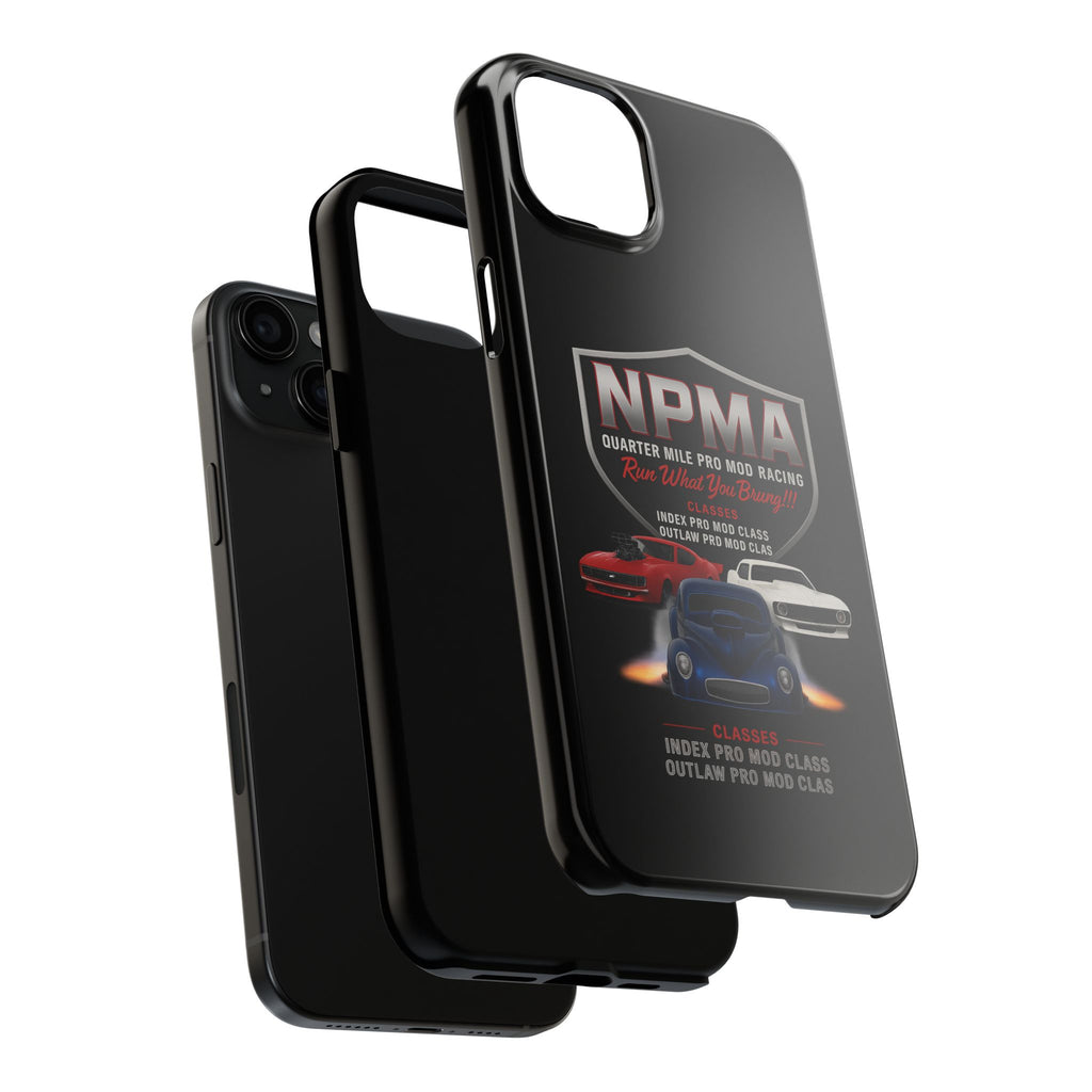 Racing-Themed Tough Phone Cases, Durable Phone Cover, Car Enthusiast Gift, Customizable Tech Accessories, NPMA Racing Merchandise