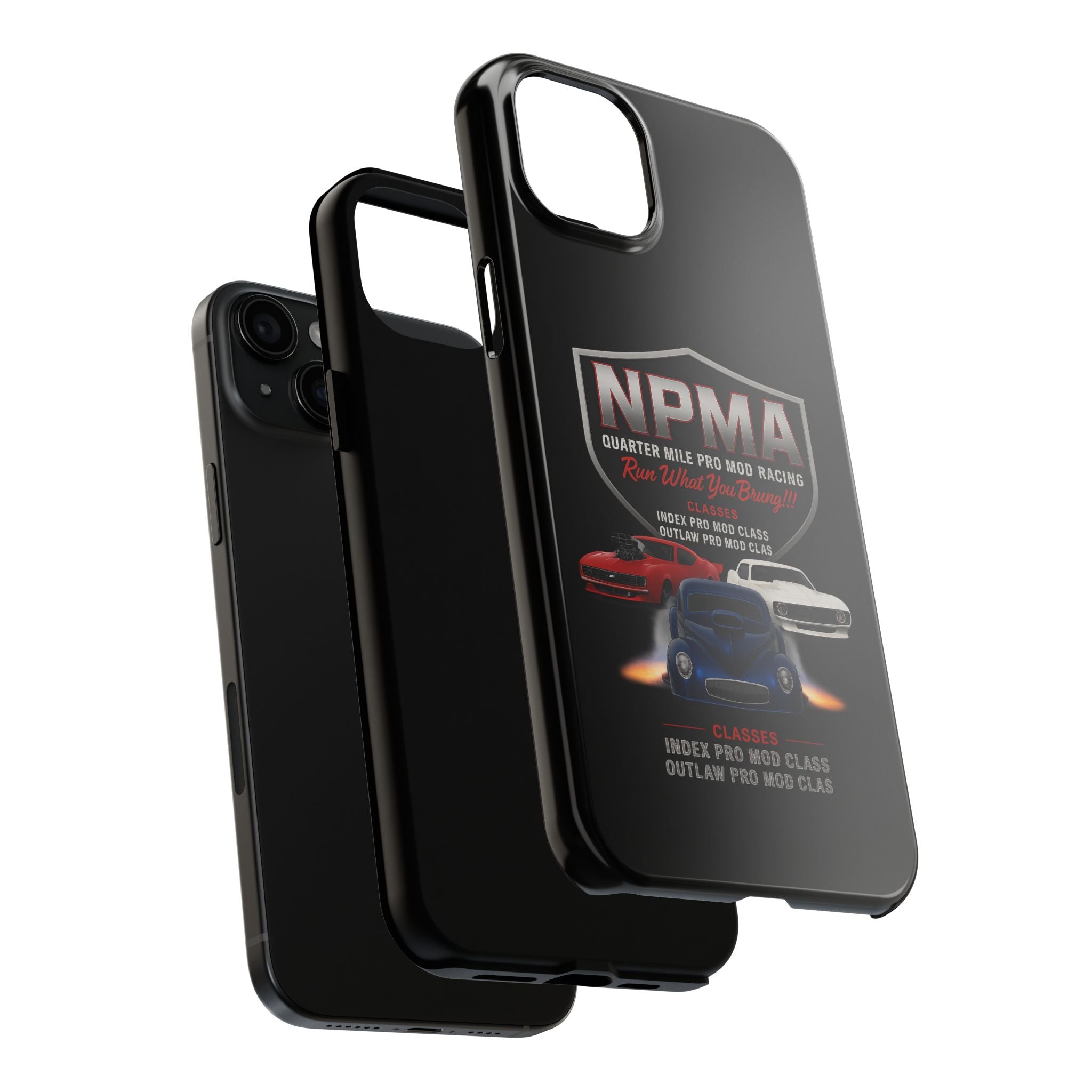 Racing-Themed Tough Phone Cases, Durable Phone Cover, Car Enthusiast Gift, Customizable Tech Accessories, NPMA Racing Merchandise