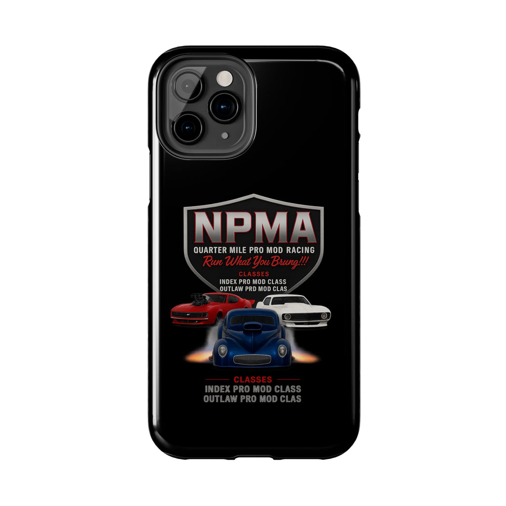 Racing-Themed Tough Phone Cases, Durable Phone Cover, Car Enthusiast Gift, Customizable Tech Accessories, NPMA Racing Merchandise