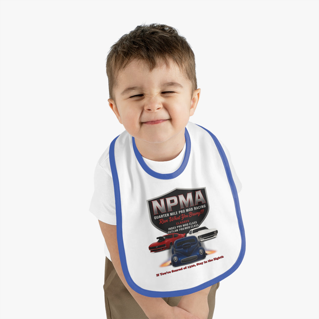 Racing Themed Baby Bib - NPMA Car Design