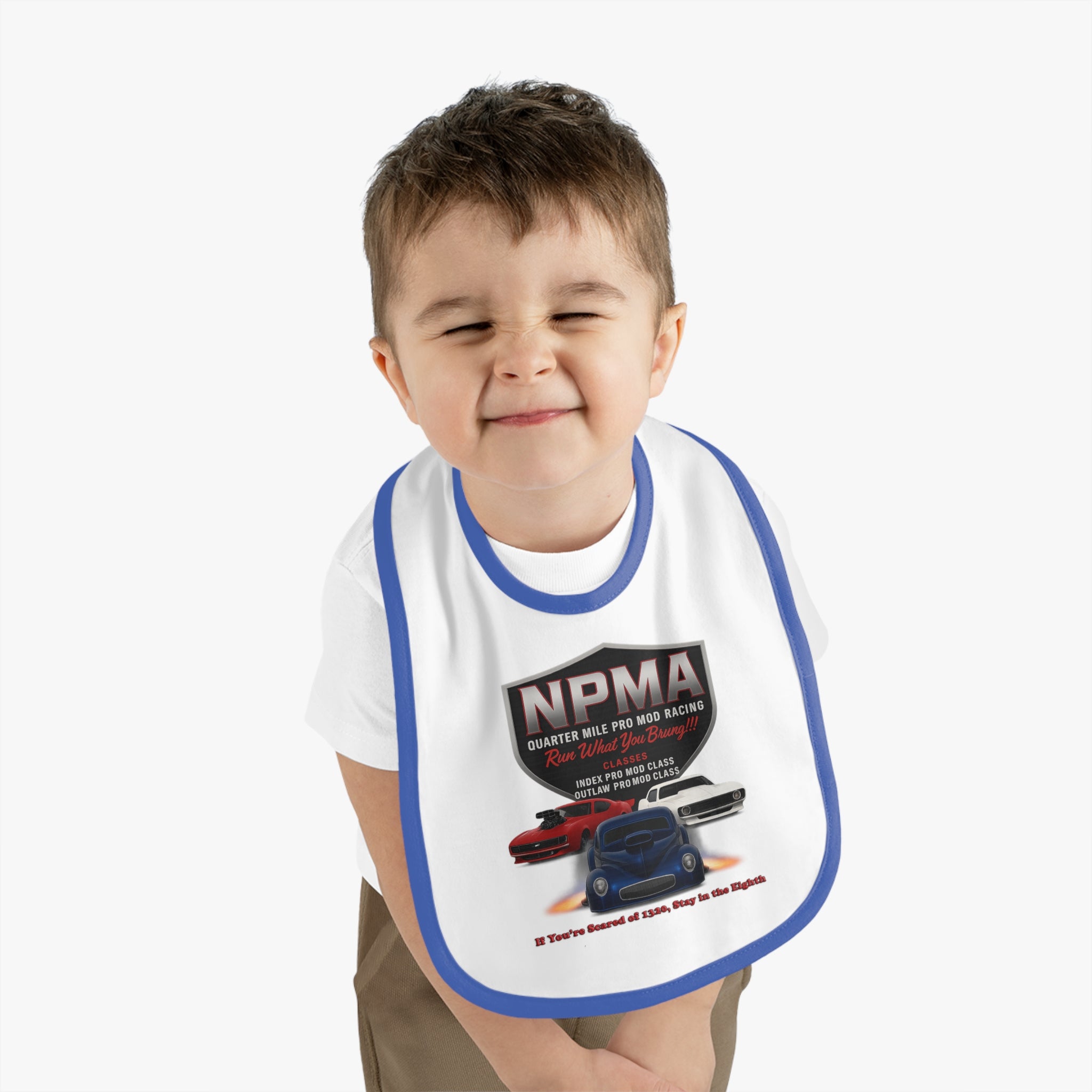 Racing Themed Baby Bib - NPMA Car Design