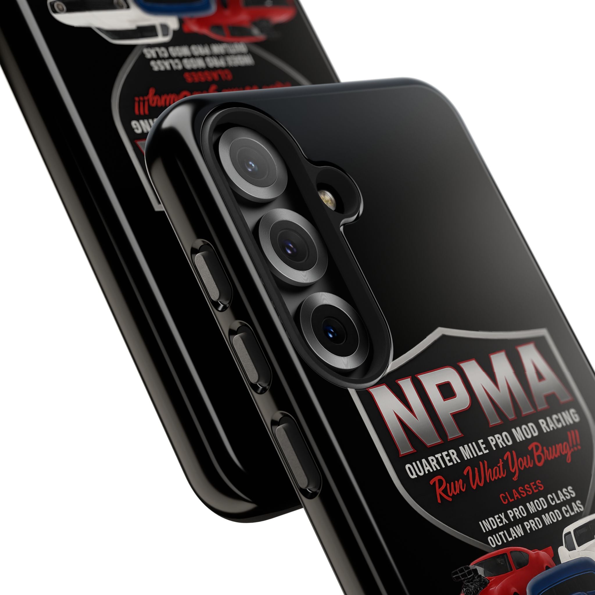 Racing-Themed Tough Phone Cases, Durable Phone Cover, Car Enthusiast Gift, Customizable Tech Accessories, NPMA Racing Merchandise
